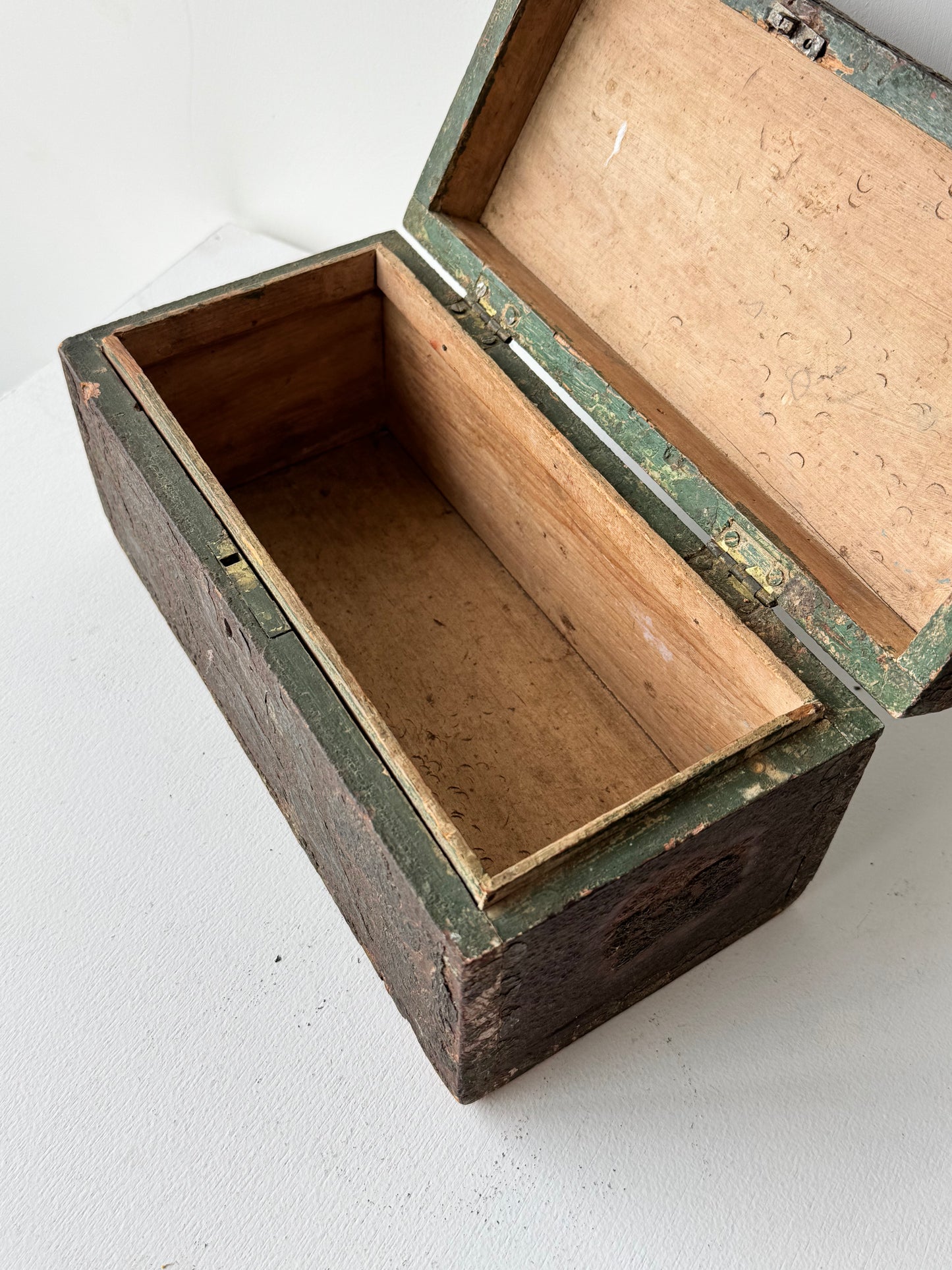 Heavily Patinated Chest with Cutouts