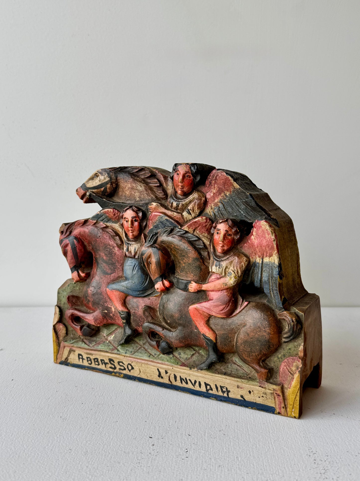 Painted Three Angels on Horseback
