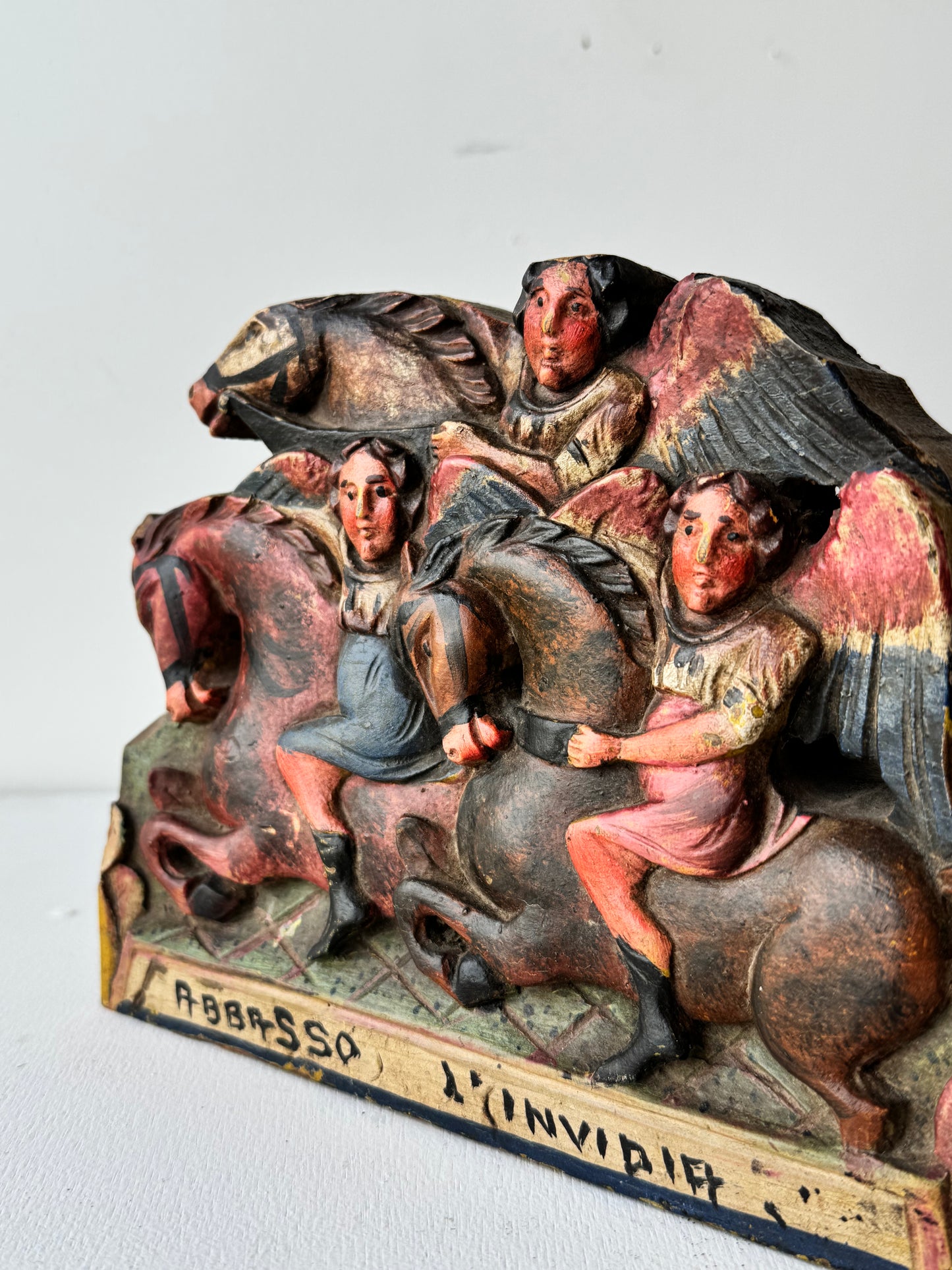 Painted Three Angels on Horseback