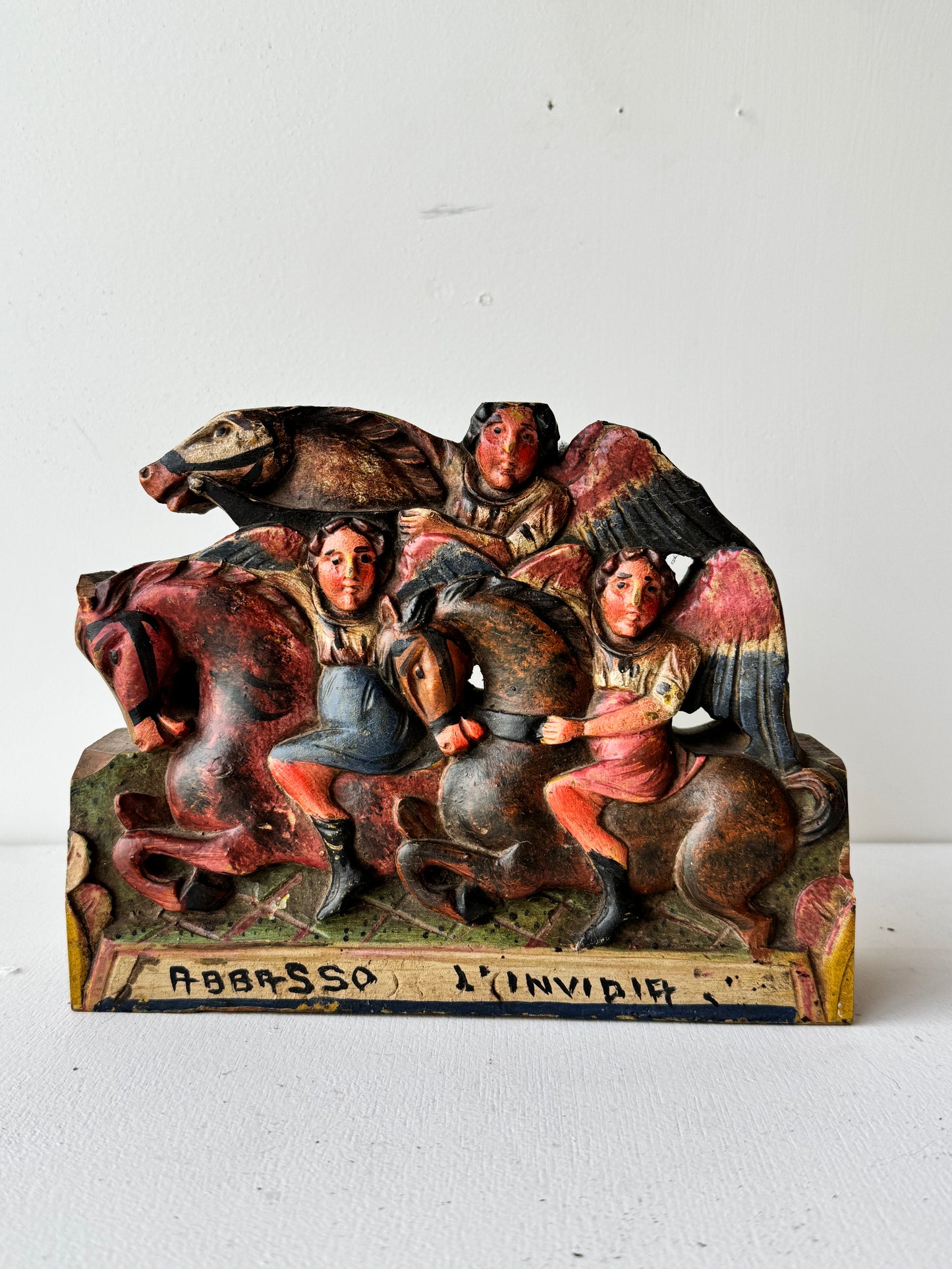 Painted Three Angels on Horseback