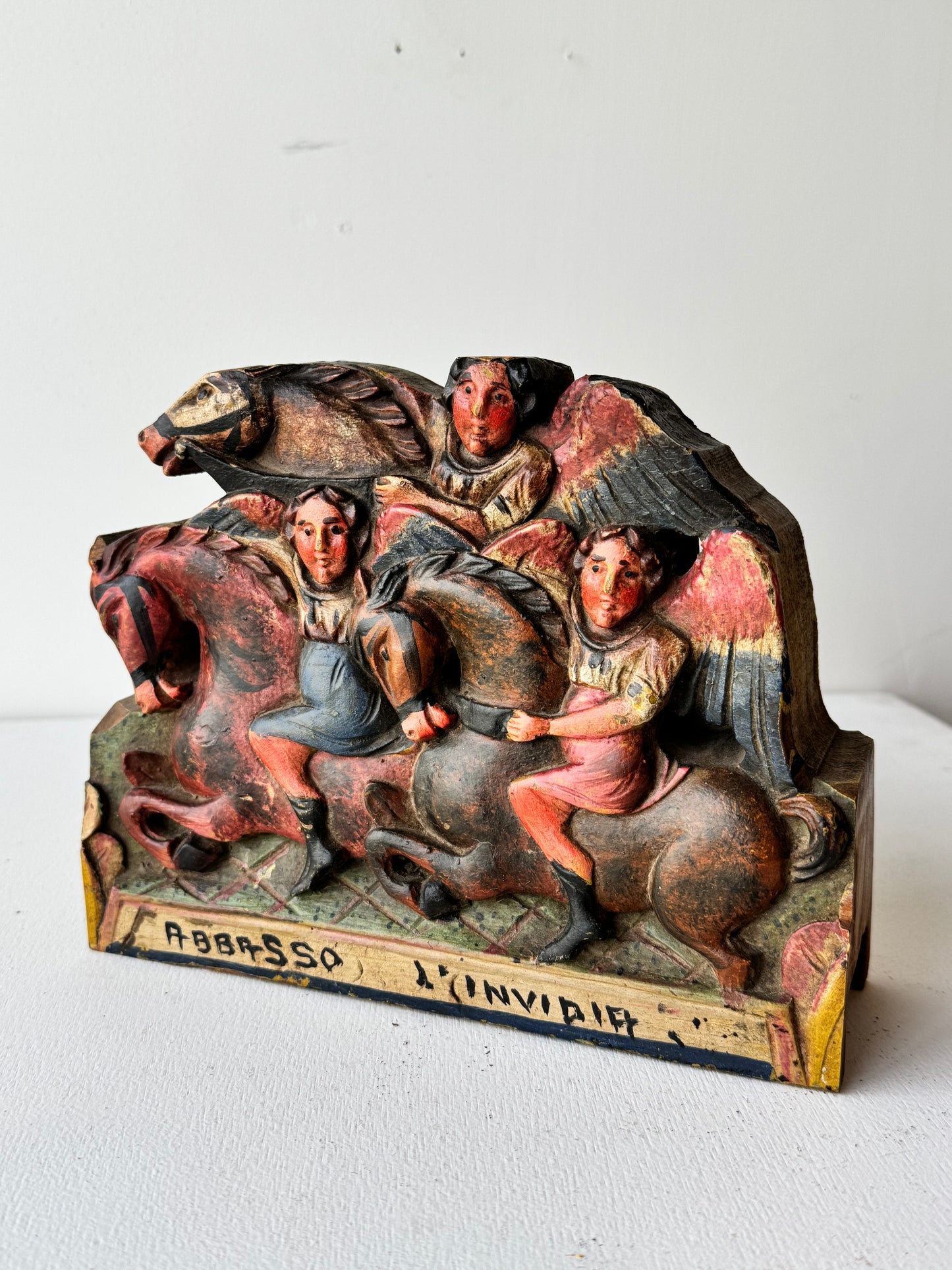 Painted Three Angels on Horseback