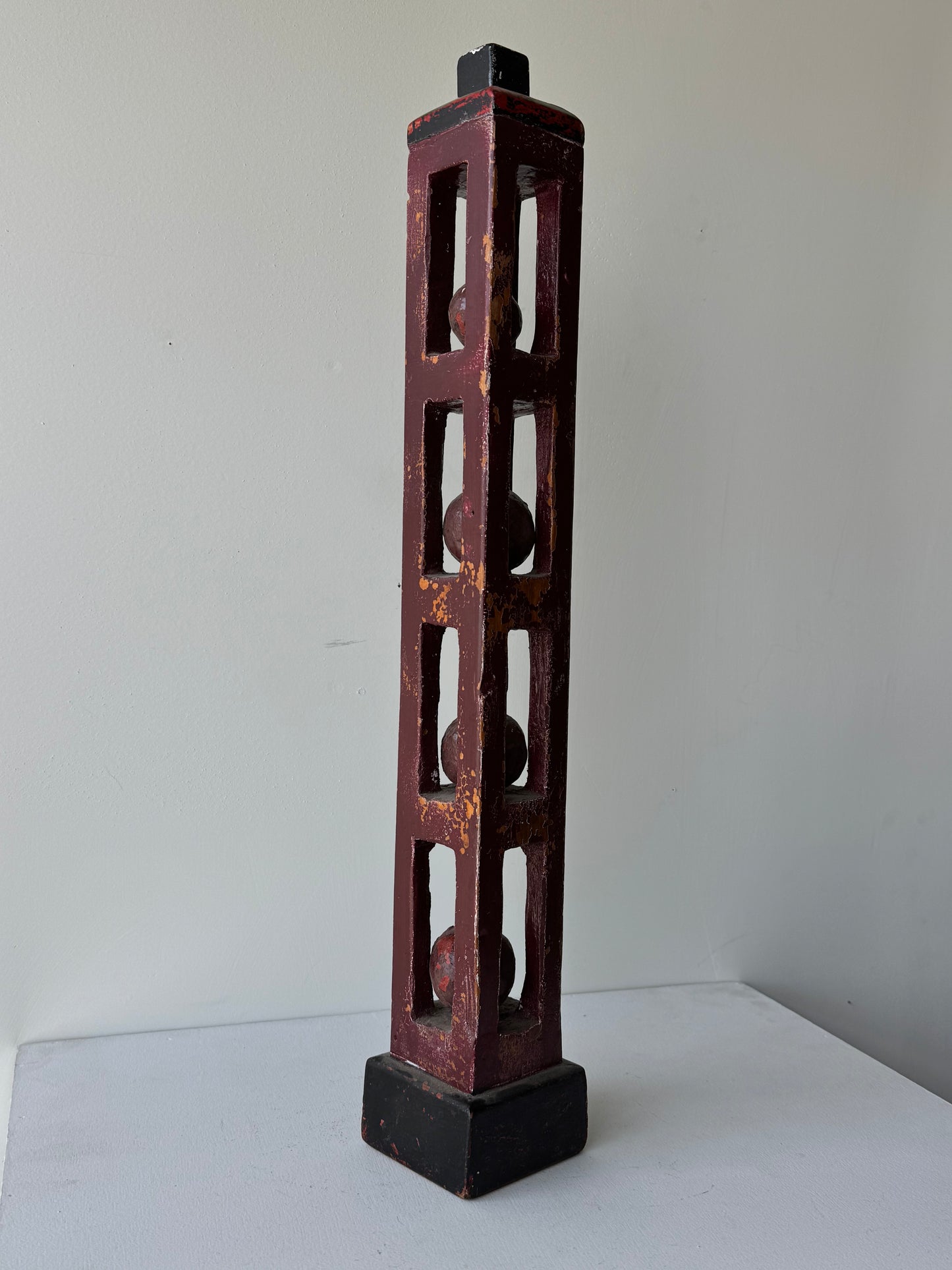 Carved Ball and Cage Tower