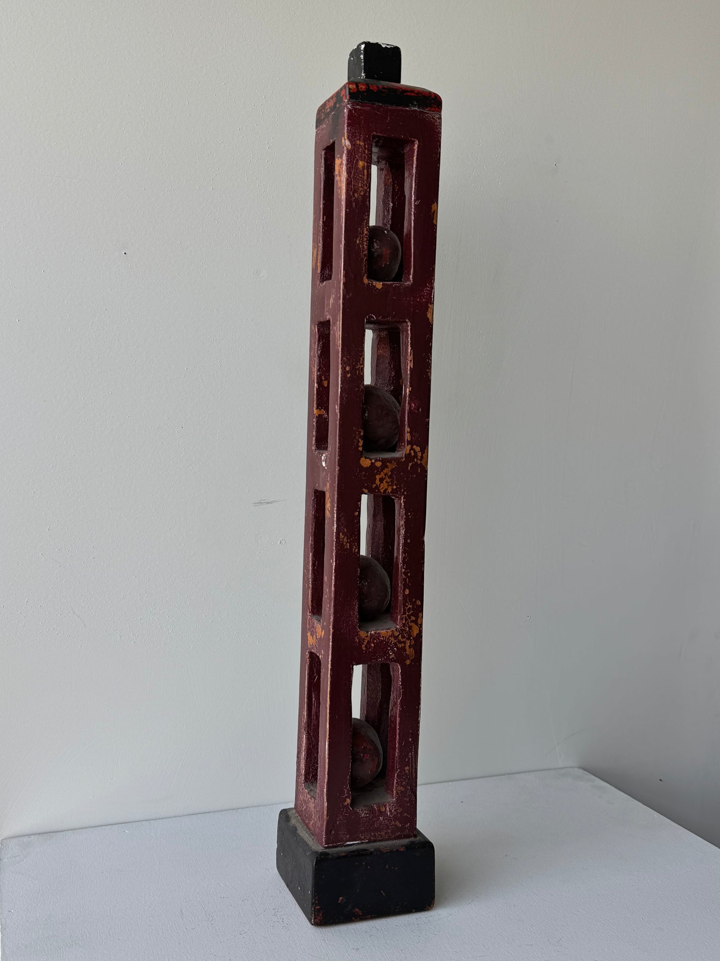 Carved Ball and Cage Tower