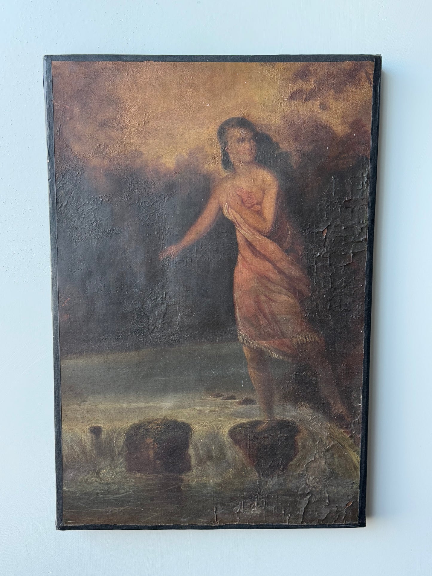 Oil Painting of Walking Lady
