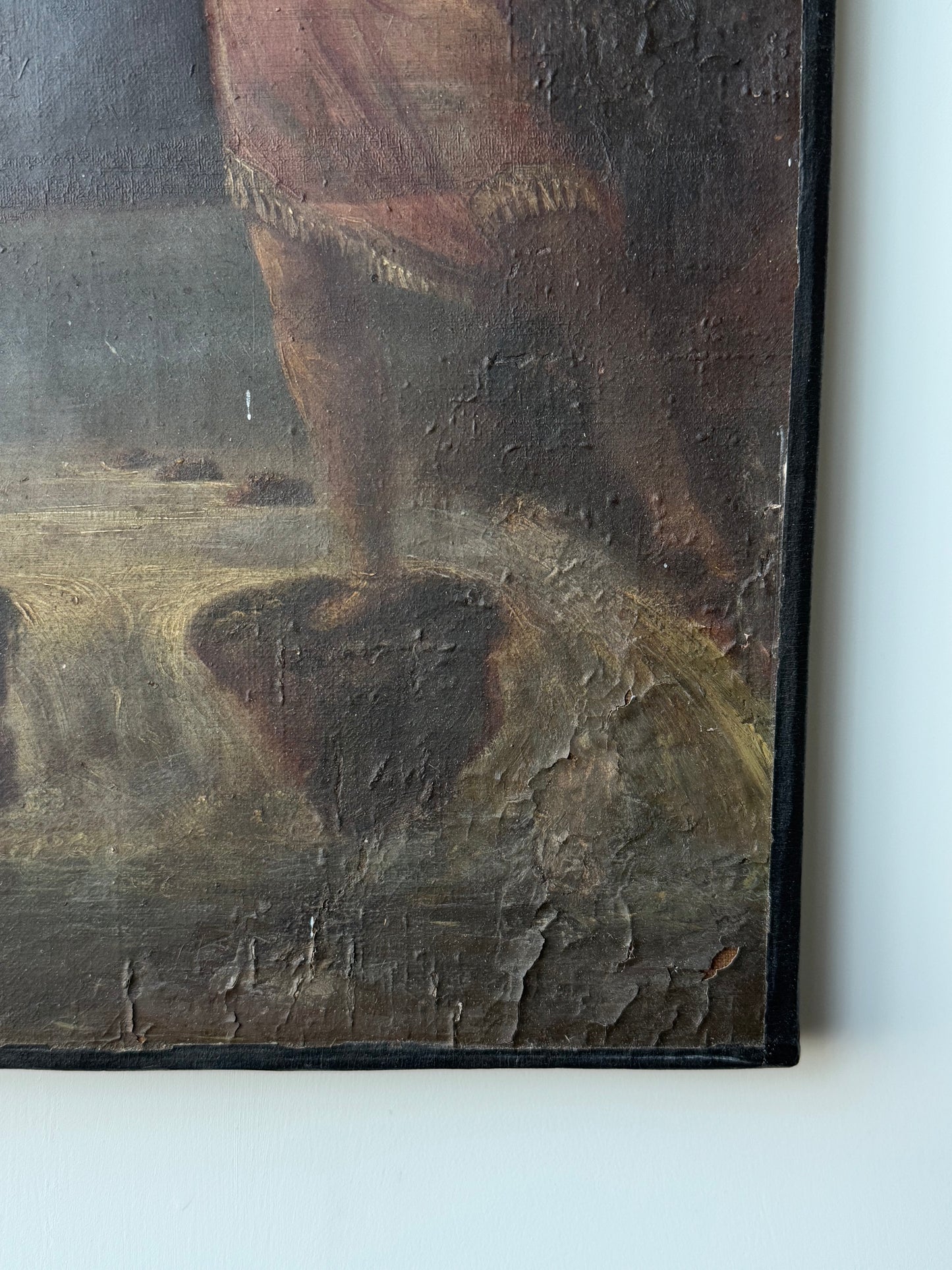 Oil Painting of Walking Lady