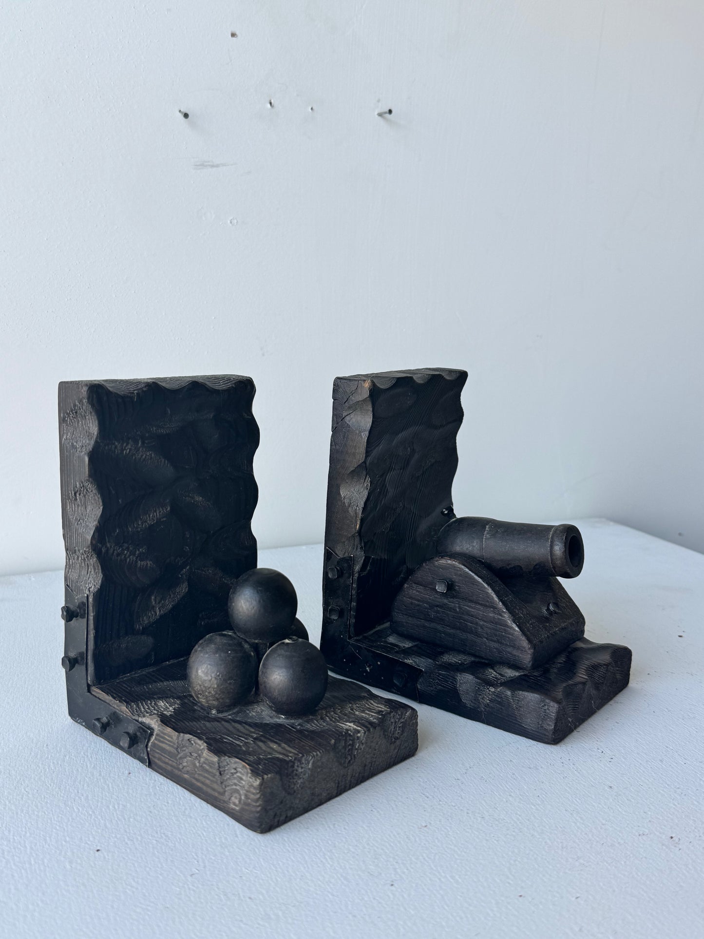 Pair of Carved Bookends