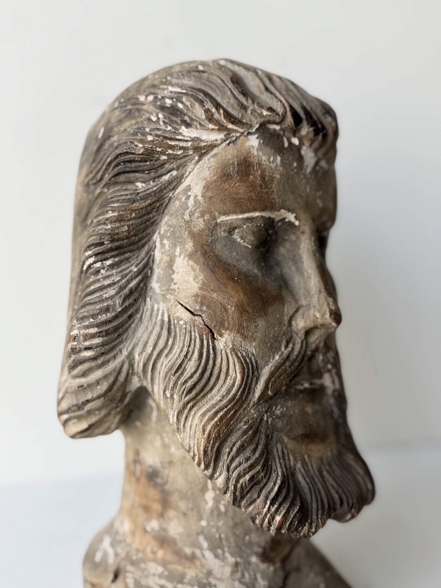 Carved Bust of a Beared Man