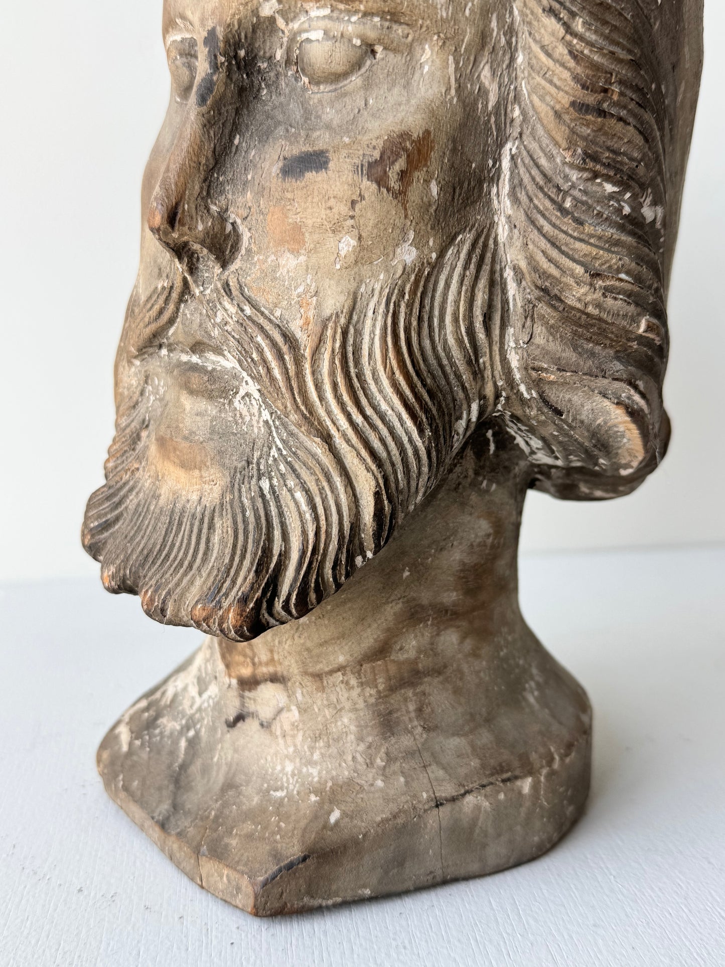 Carved Bust of a Beared Man