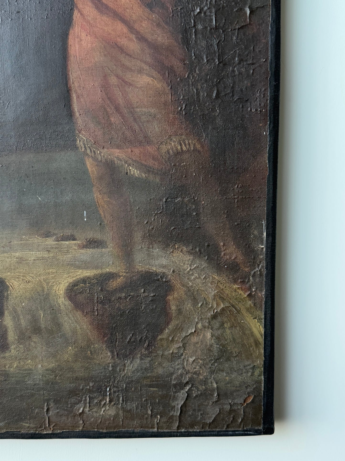 Oil Painting of Walking Lady
