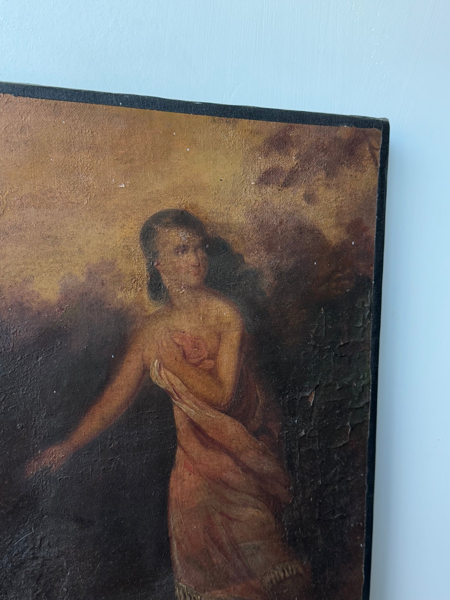 Oil Painting of Walking Lady