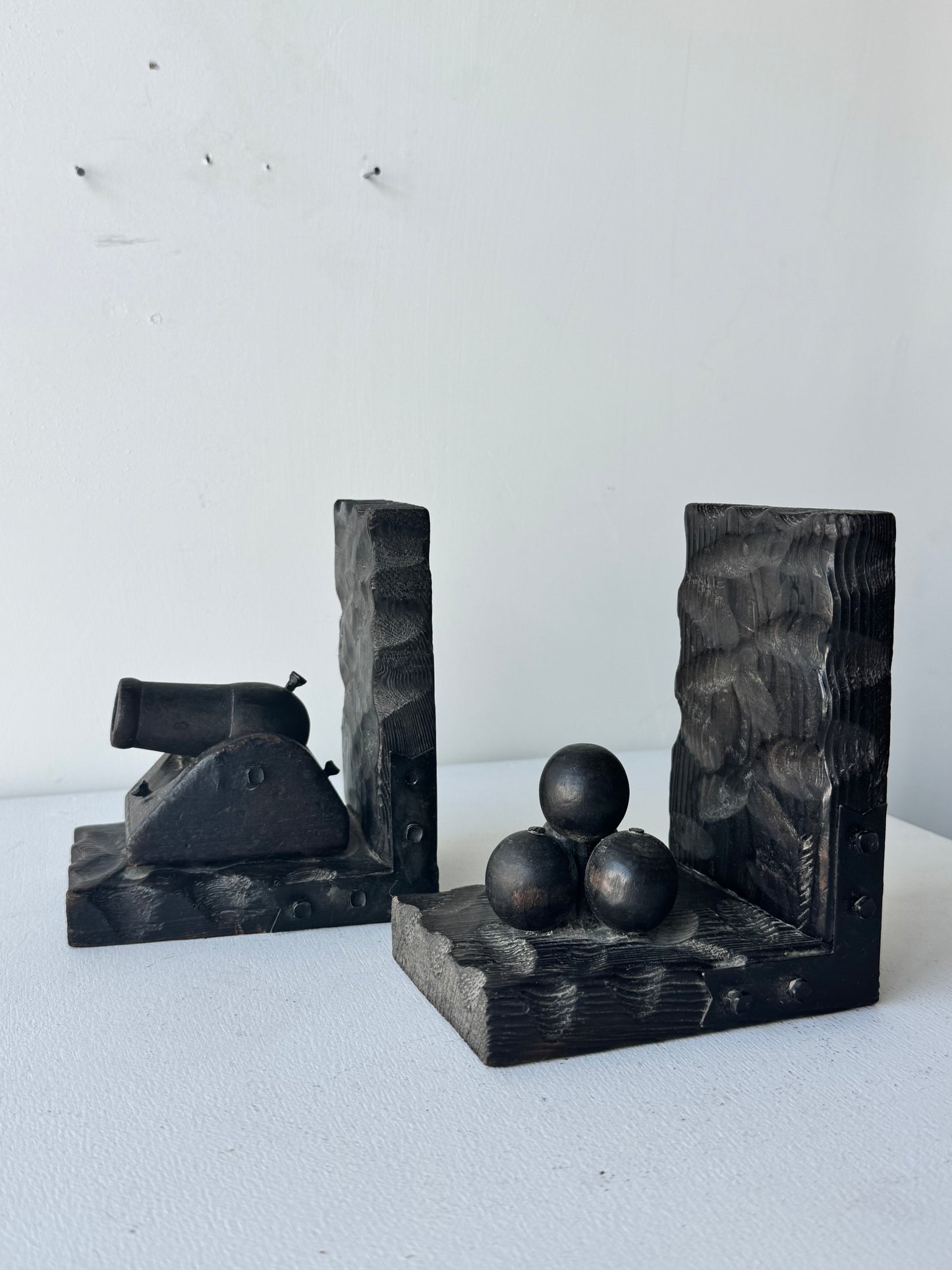 Pair of Carved Bookends