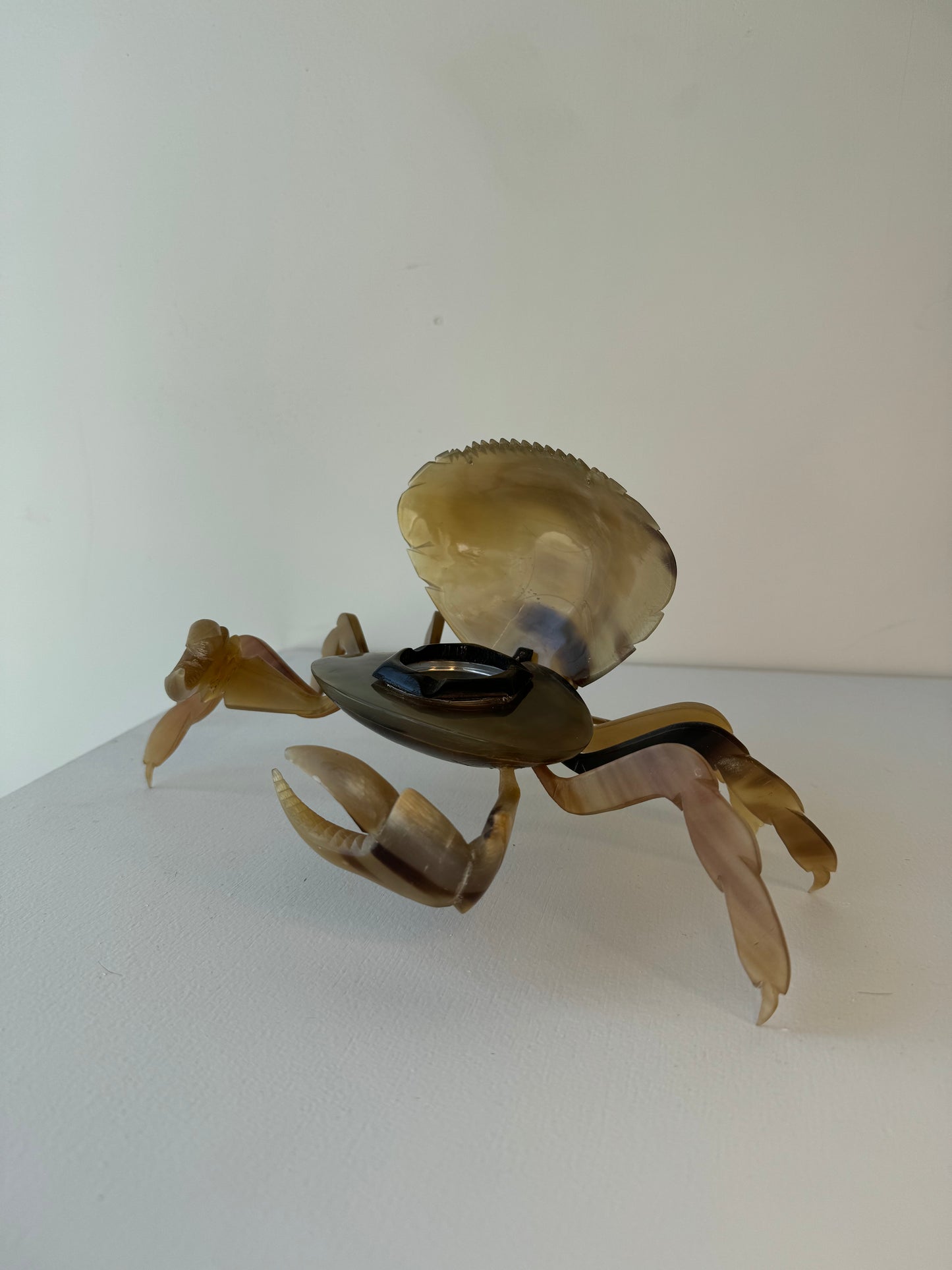 Carved Horn Crab Ashtray