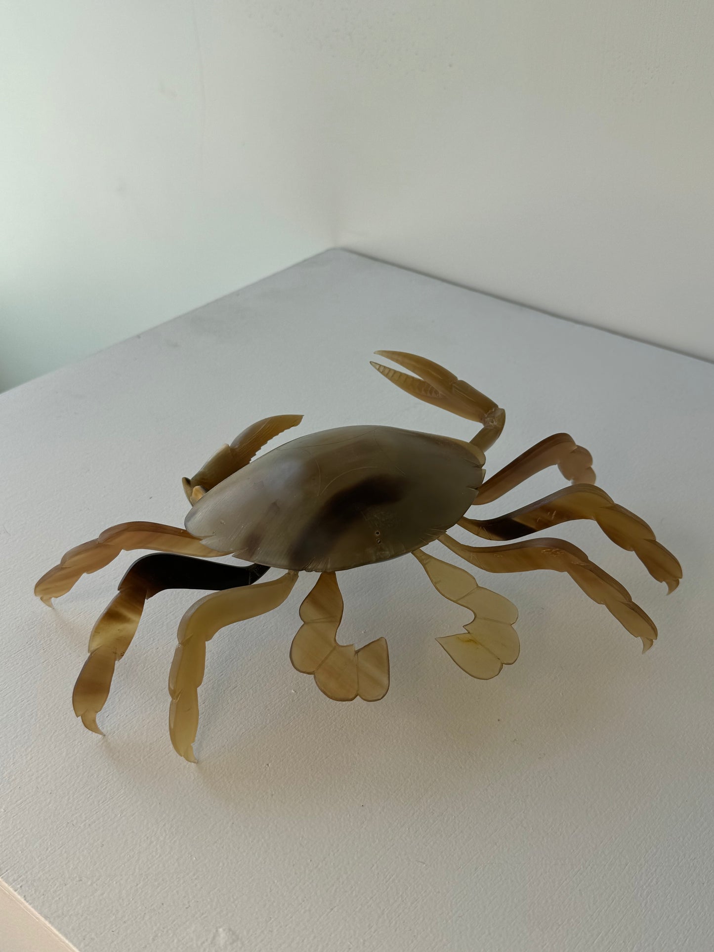 Carved Horn Crab Ashtray