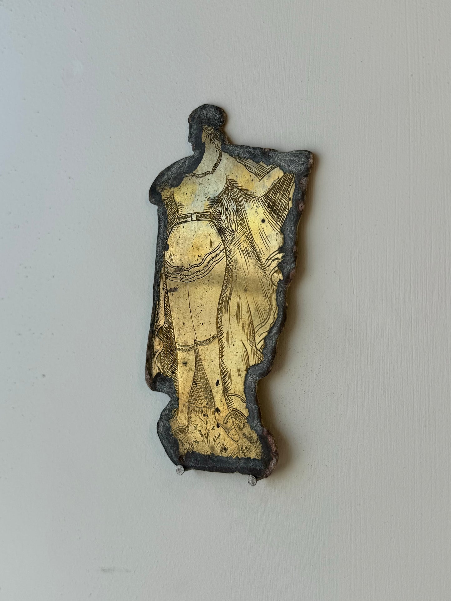 Gilded Zinc Lady