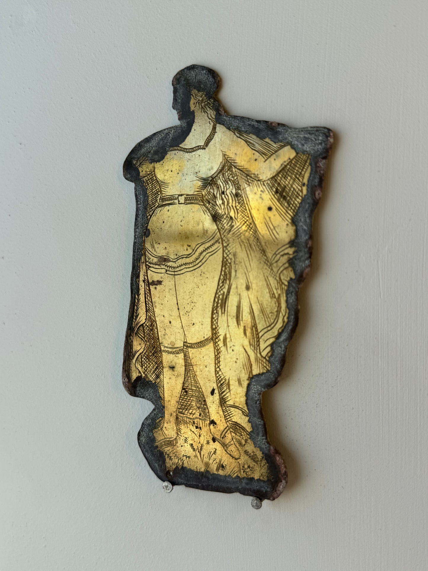 Gilded Zinc Lady