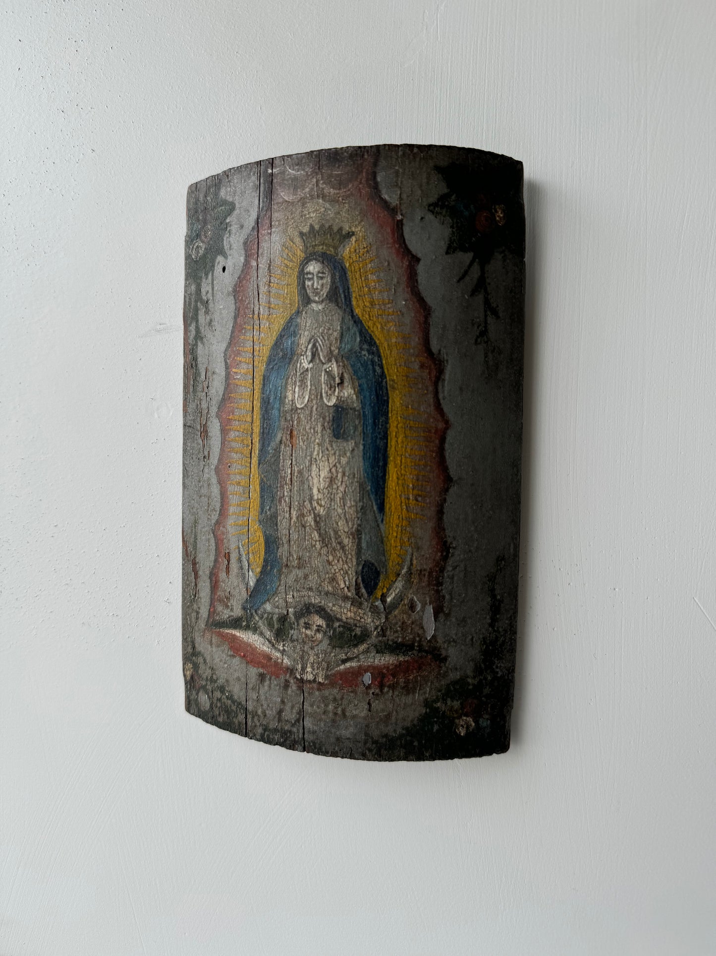 Curved Portrait of Our Lady of Guadalupe