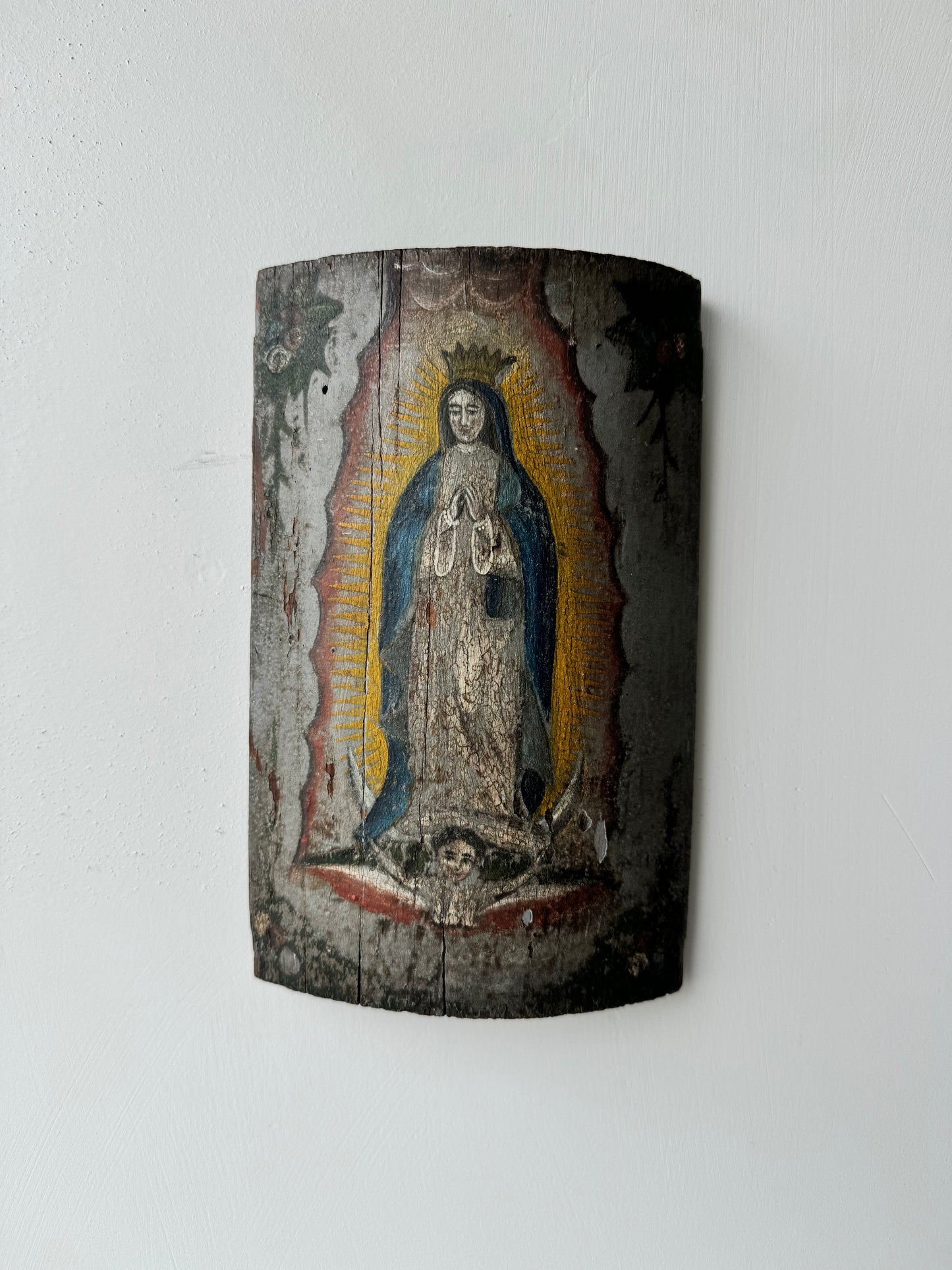 Curved Portrait of Our Lady of Guadalupe