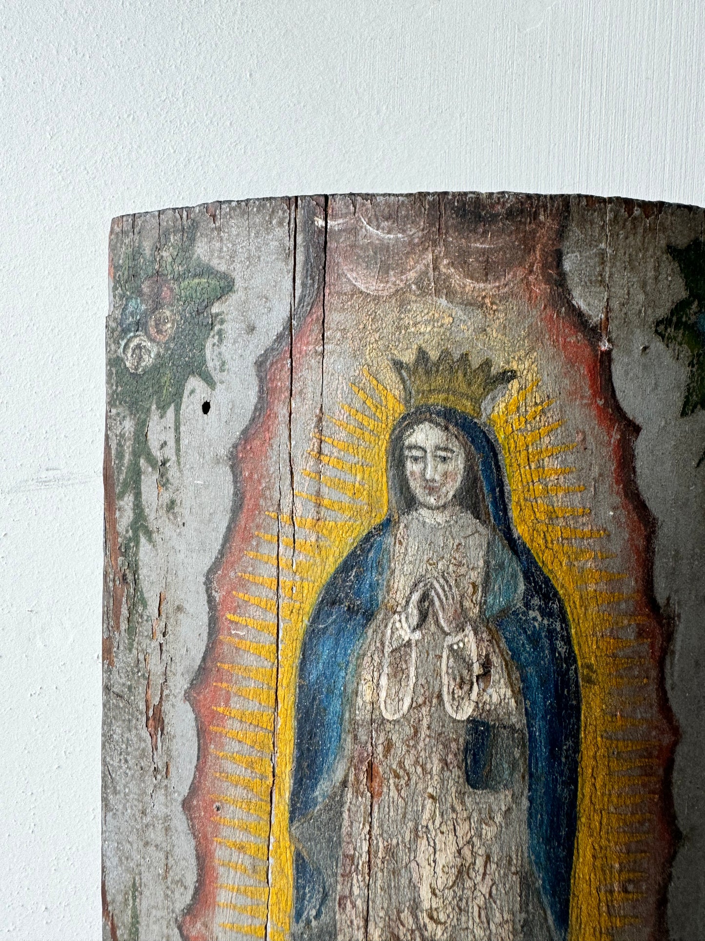 Curved Portrait of Our Lady of Guadalupe