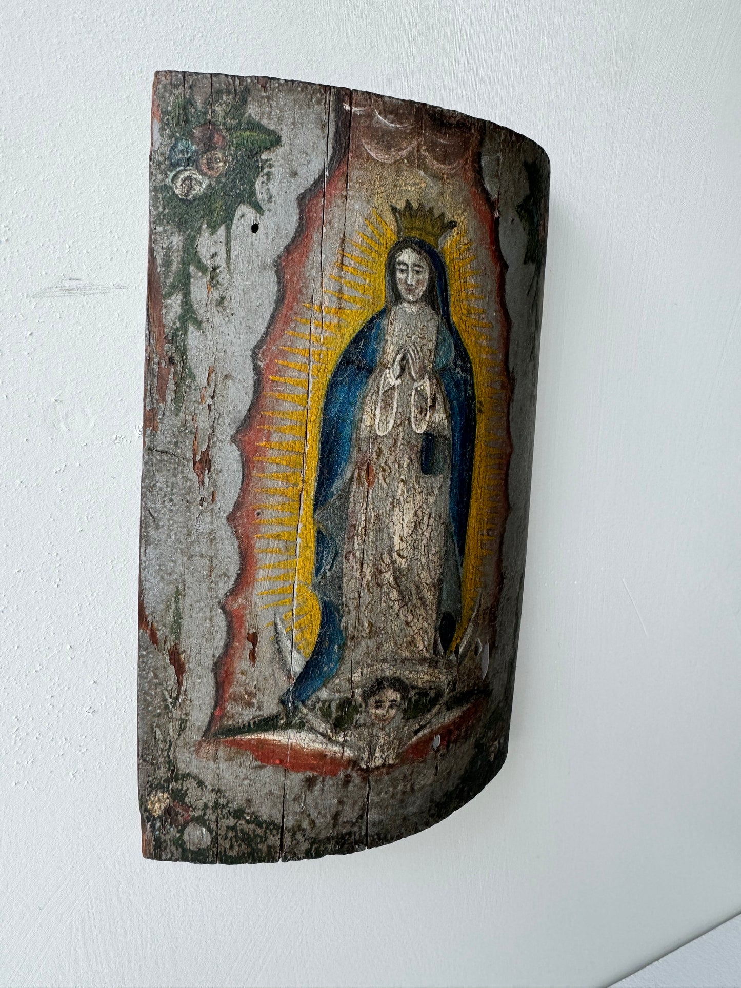 Curved Portrait of Our Lady of Guadalupe