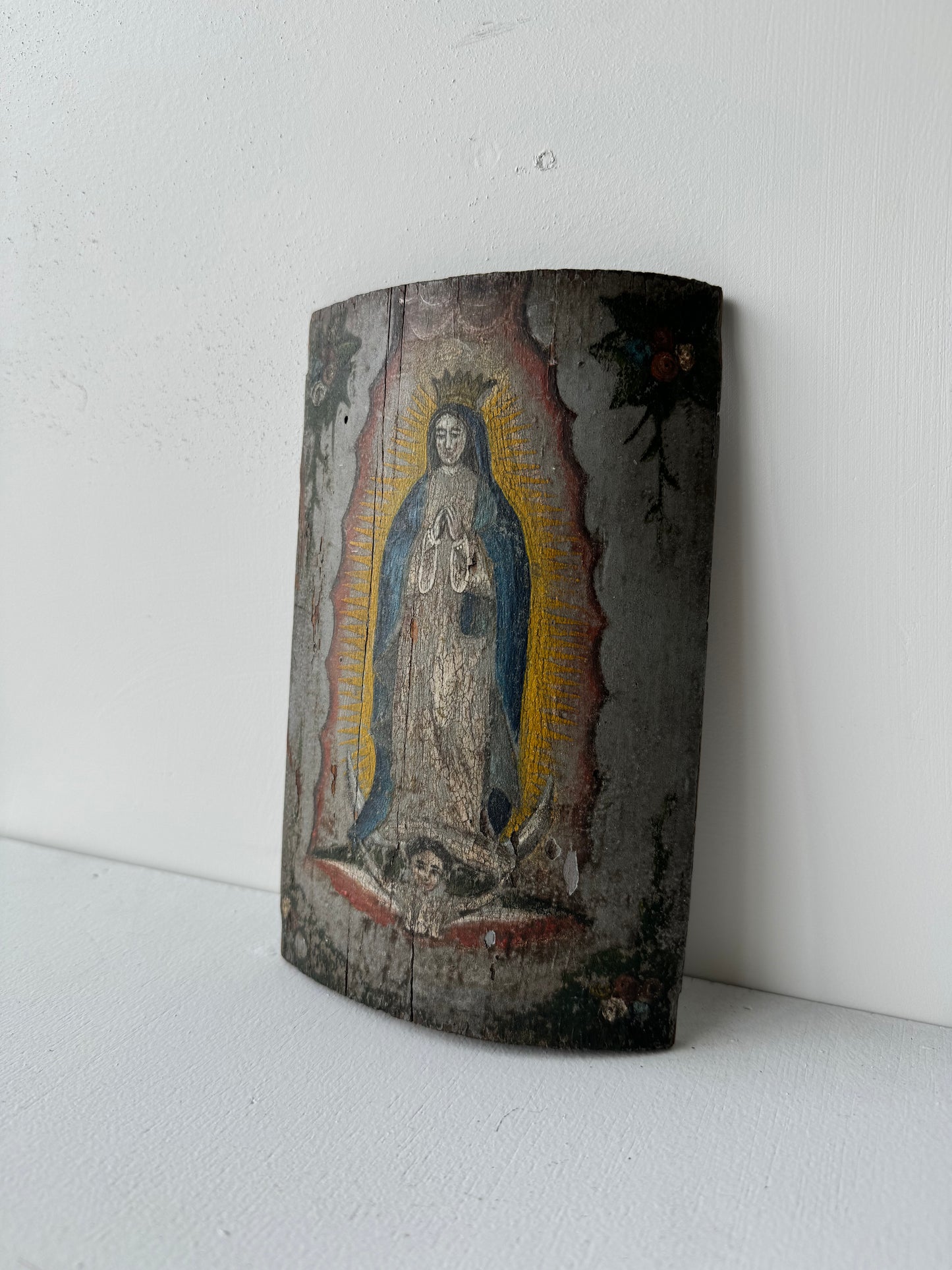 Curved Portrait of Our Lady of Guadalupe