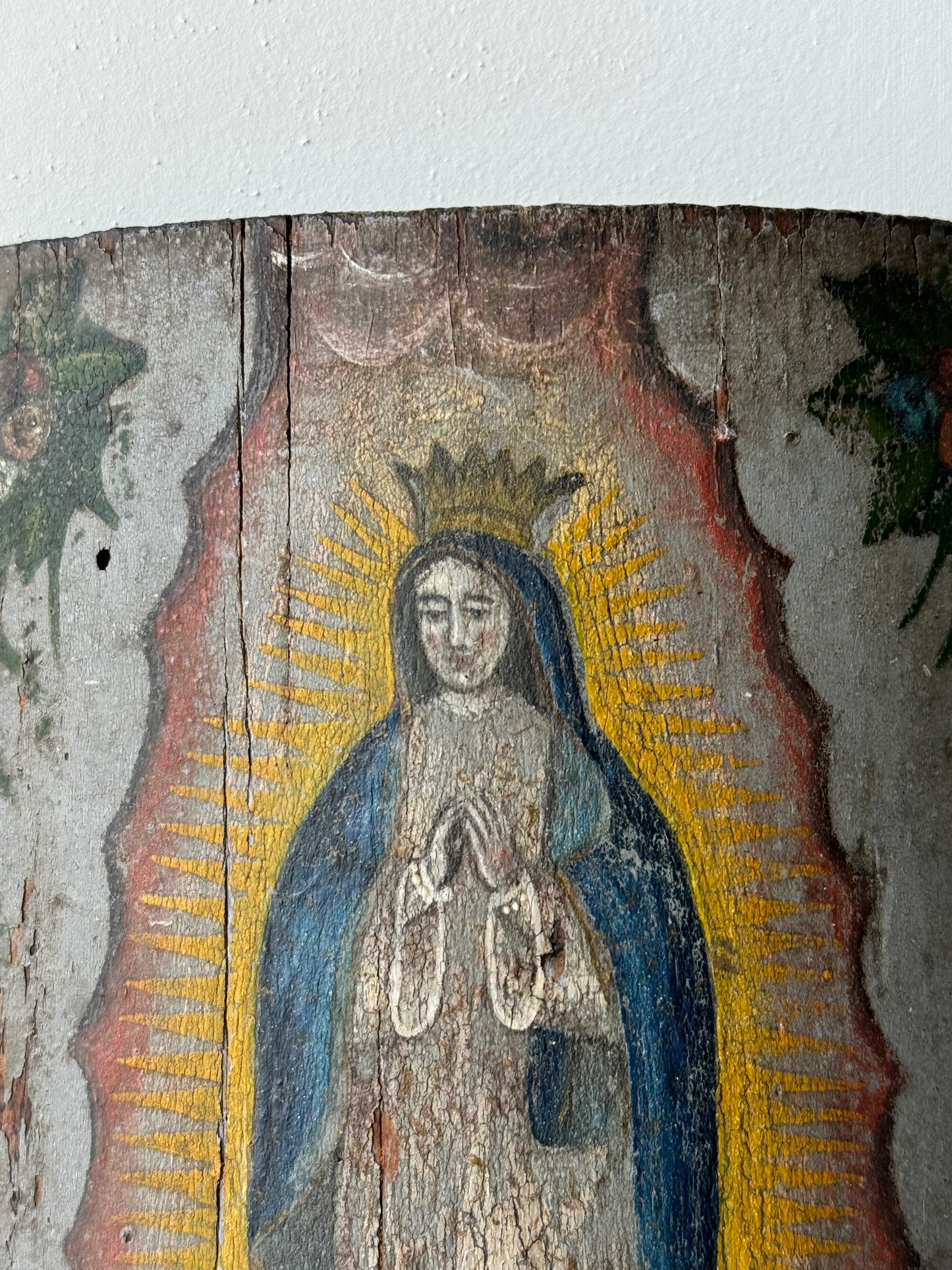 Curved Portrait of Our Lady of Guadalupe