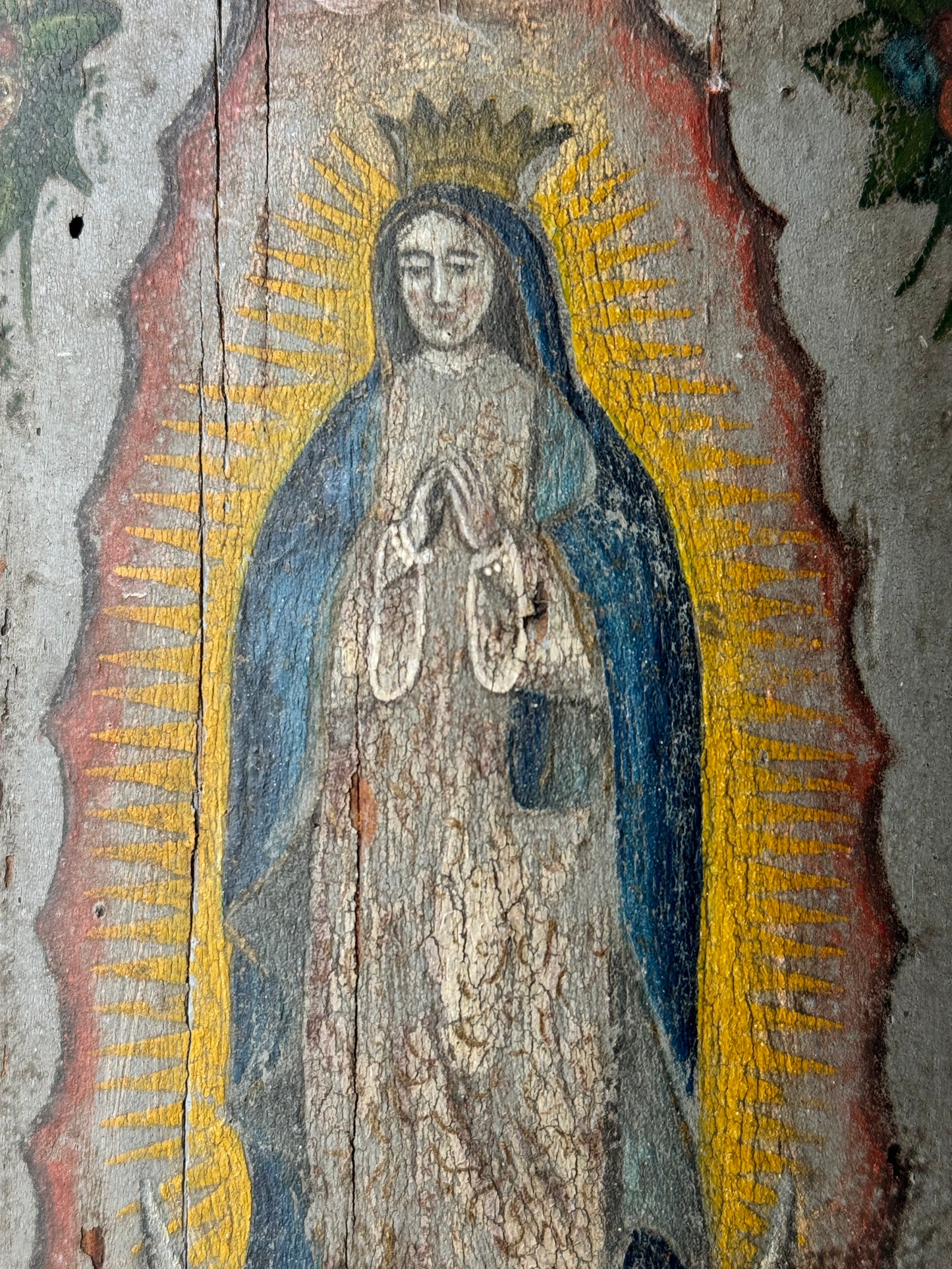 Curved Portrait of Our Lady of Guadalupe