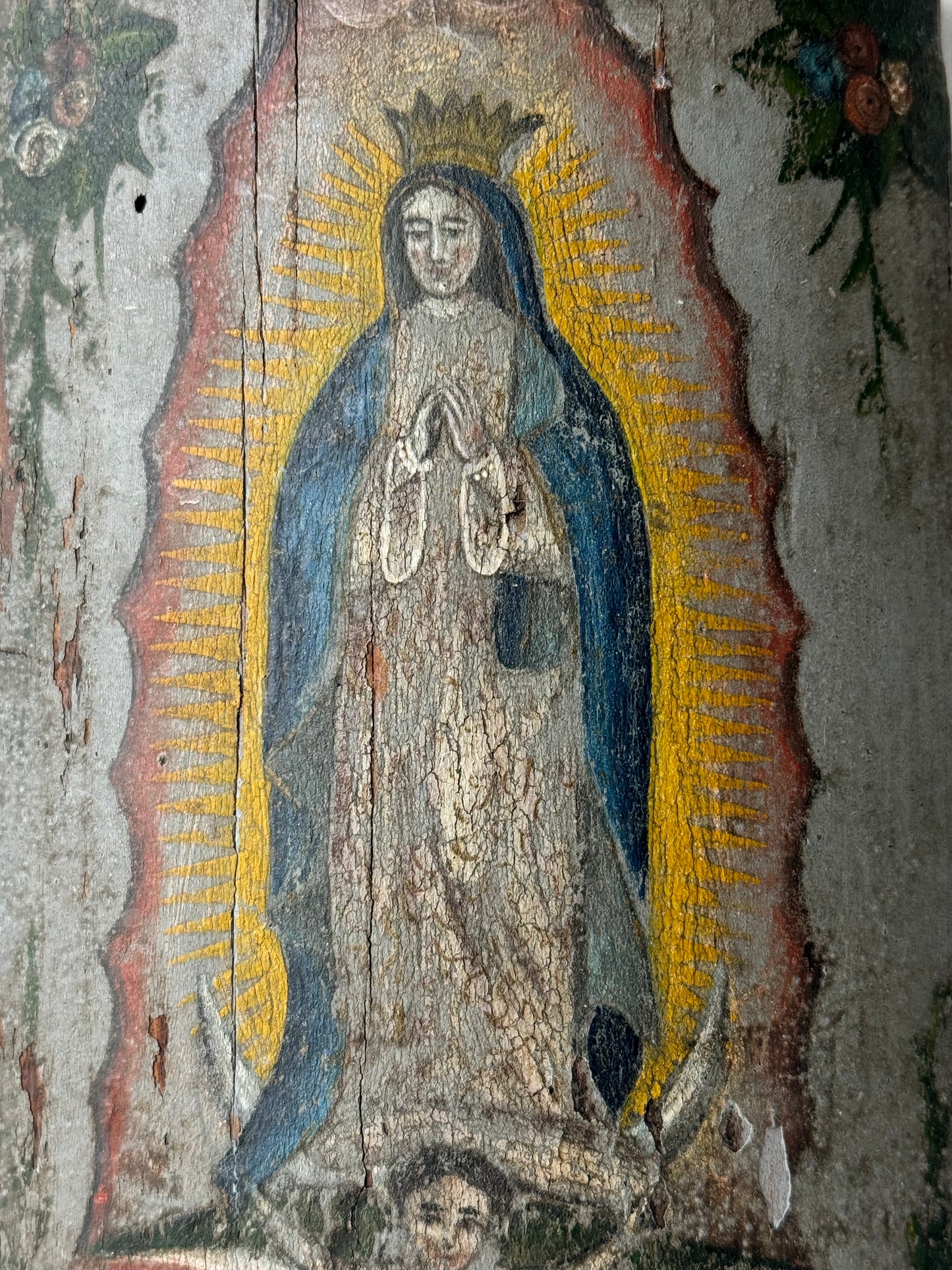 Curved Portrait of Our Lady of Guadalupe