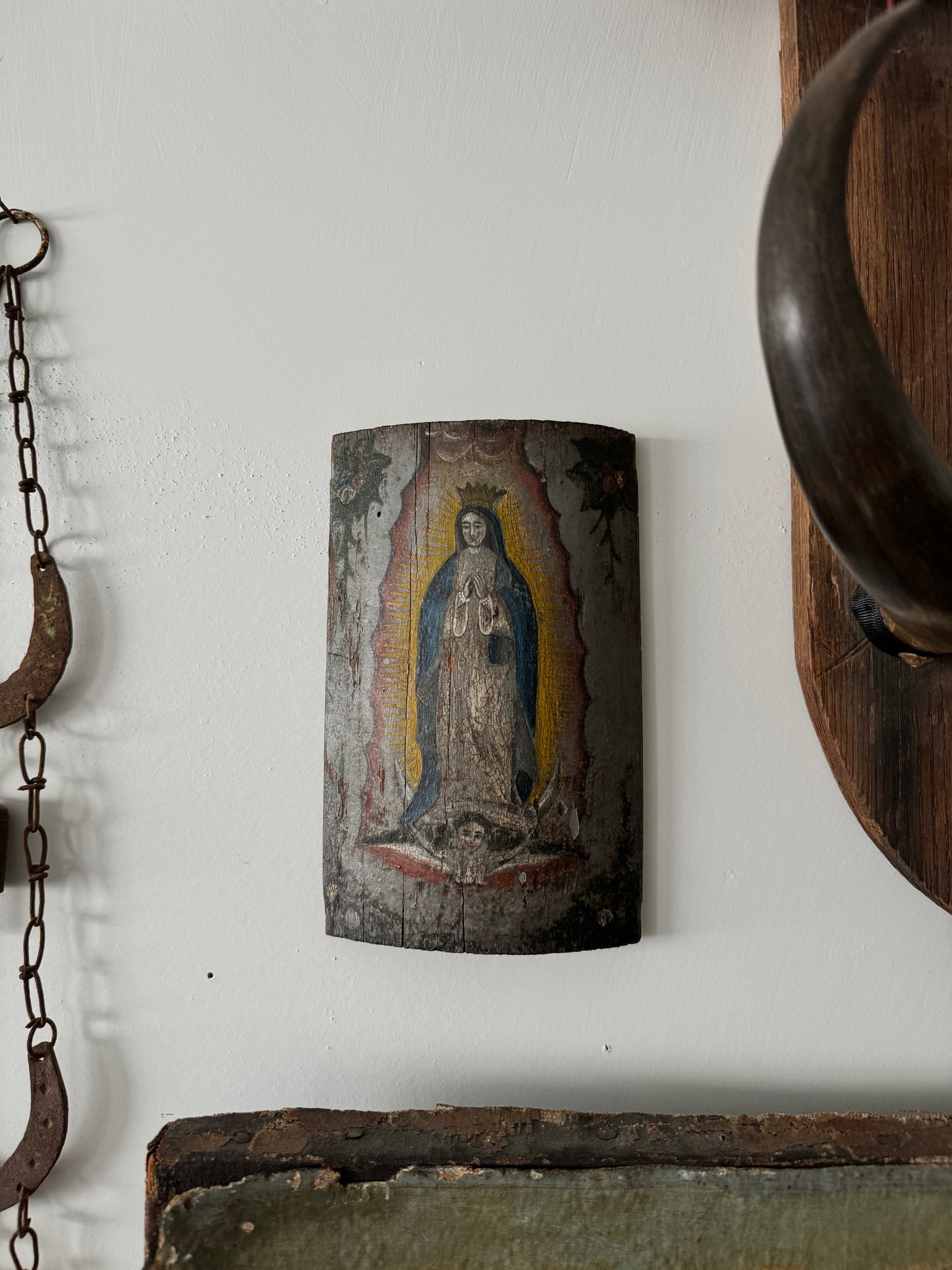 Curved Portrait of Our Lady of Guadalupe