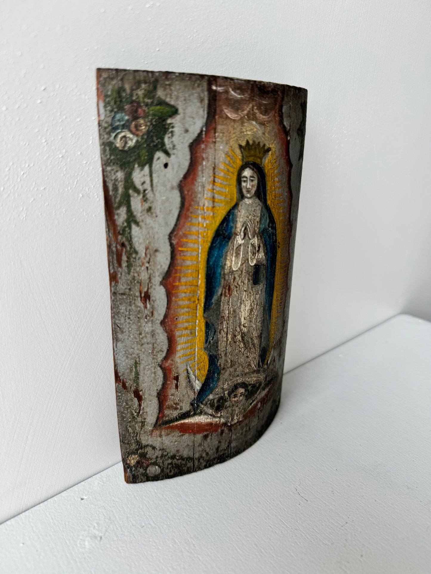 Curved Portrait of Our Lady of Guadalupe