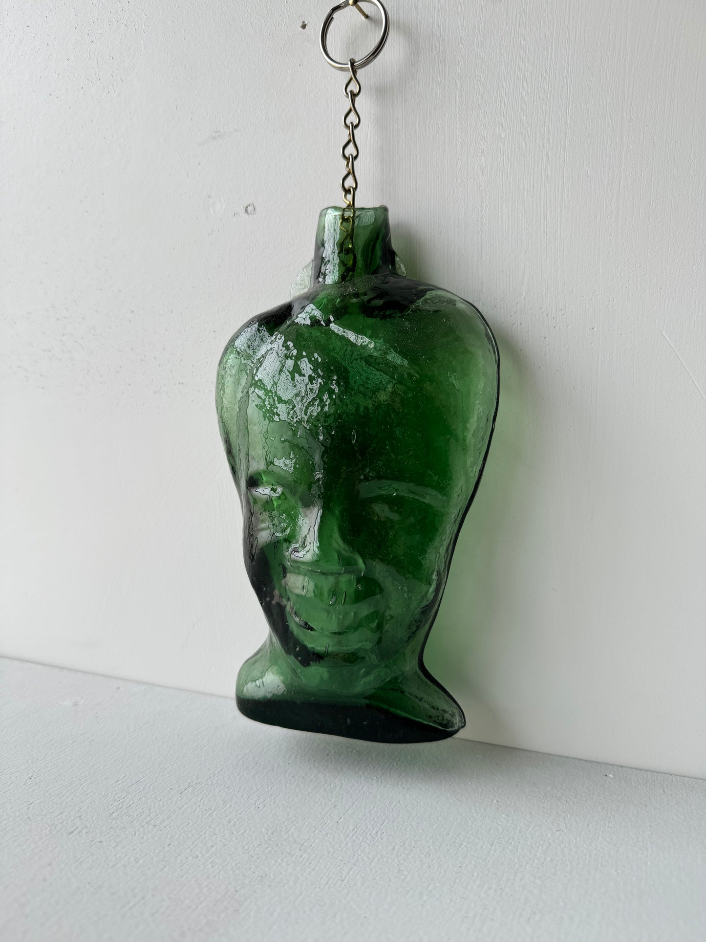 Figural Handblown Glass Bottle