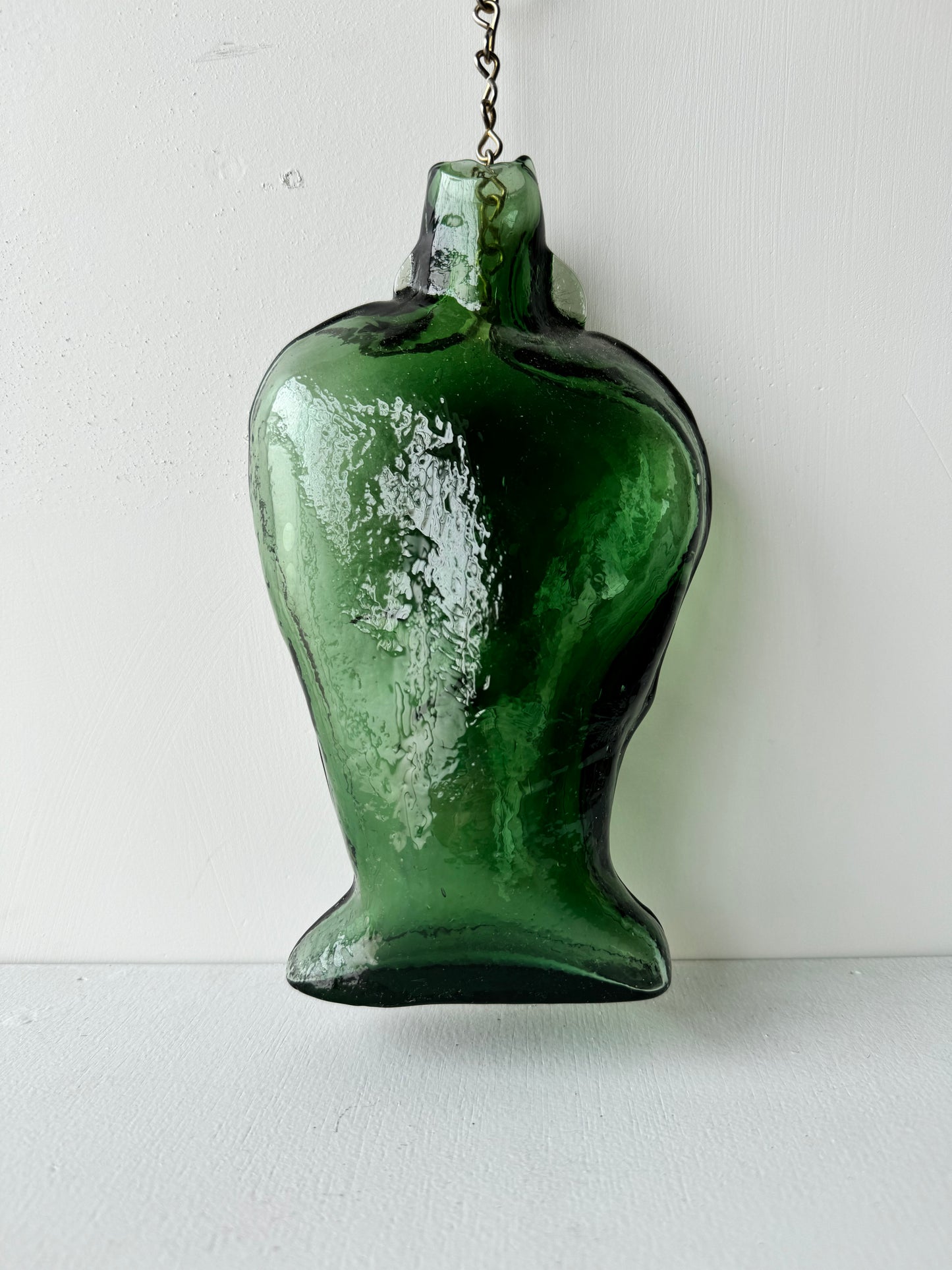 Figural Handblown Glass Bottle