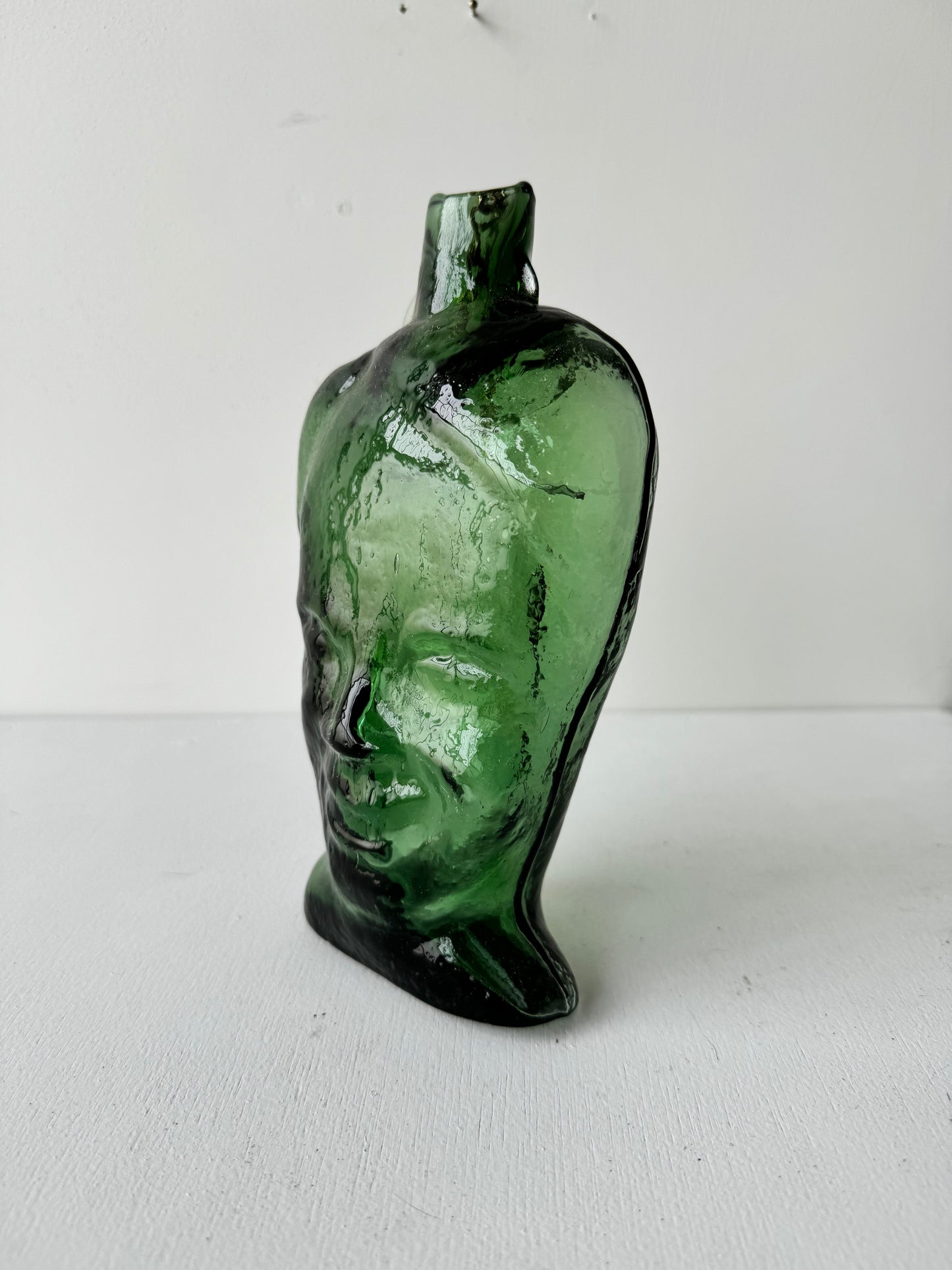 Figural Handblown Glass Bottle