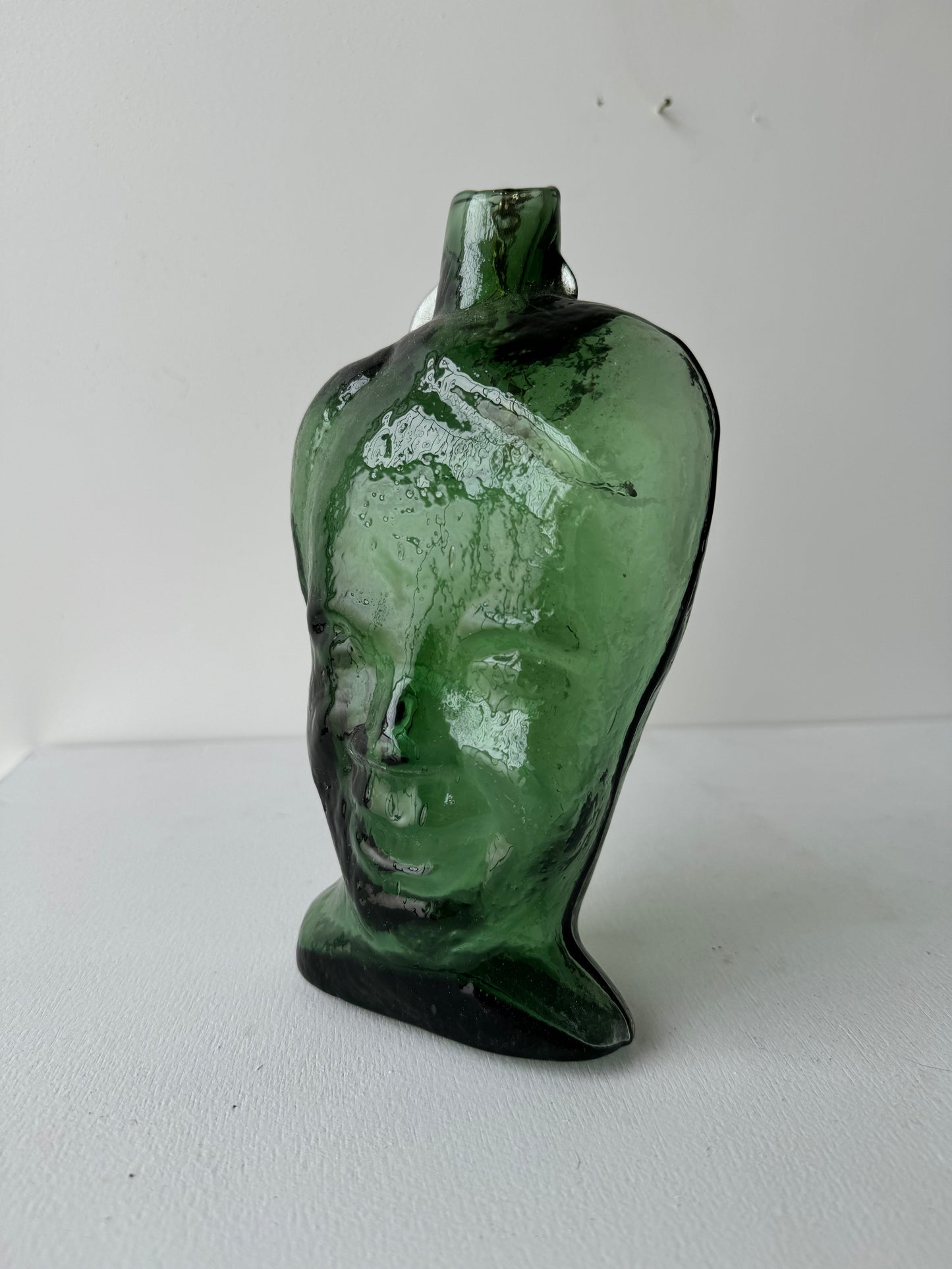 Figural Handblown Glass Bottle