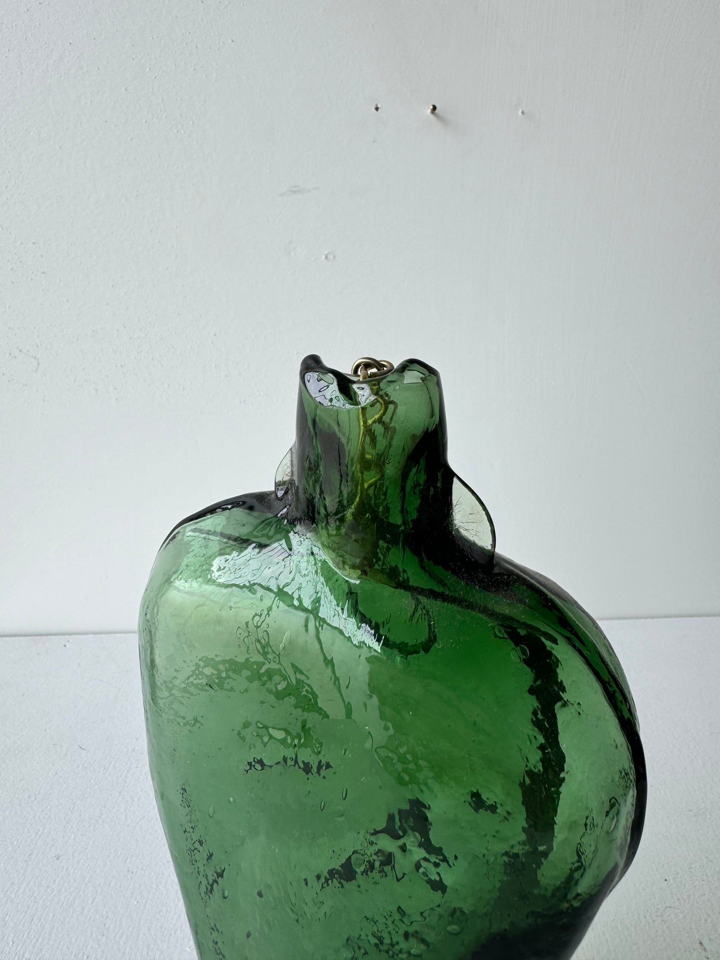 Figural Handblown Glass Bottle