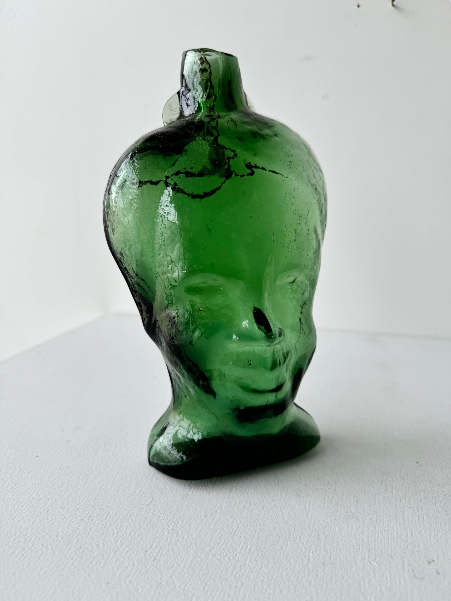 Figural Handblown Glass Bottle