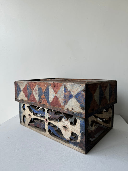 Harlequin Painted Tool Box