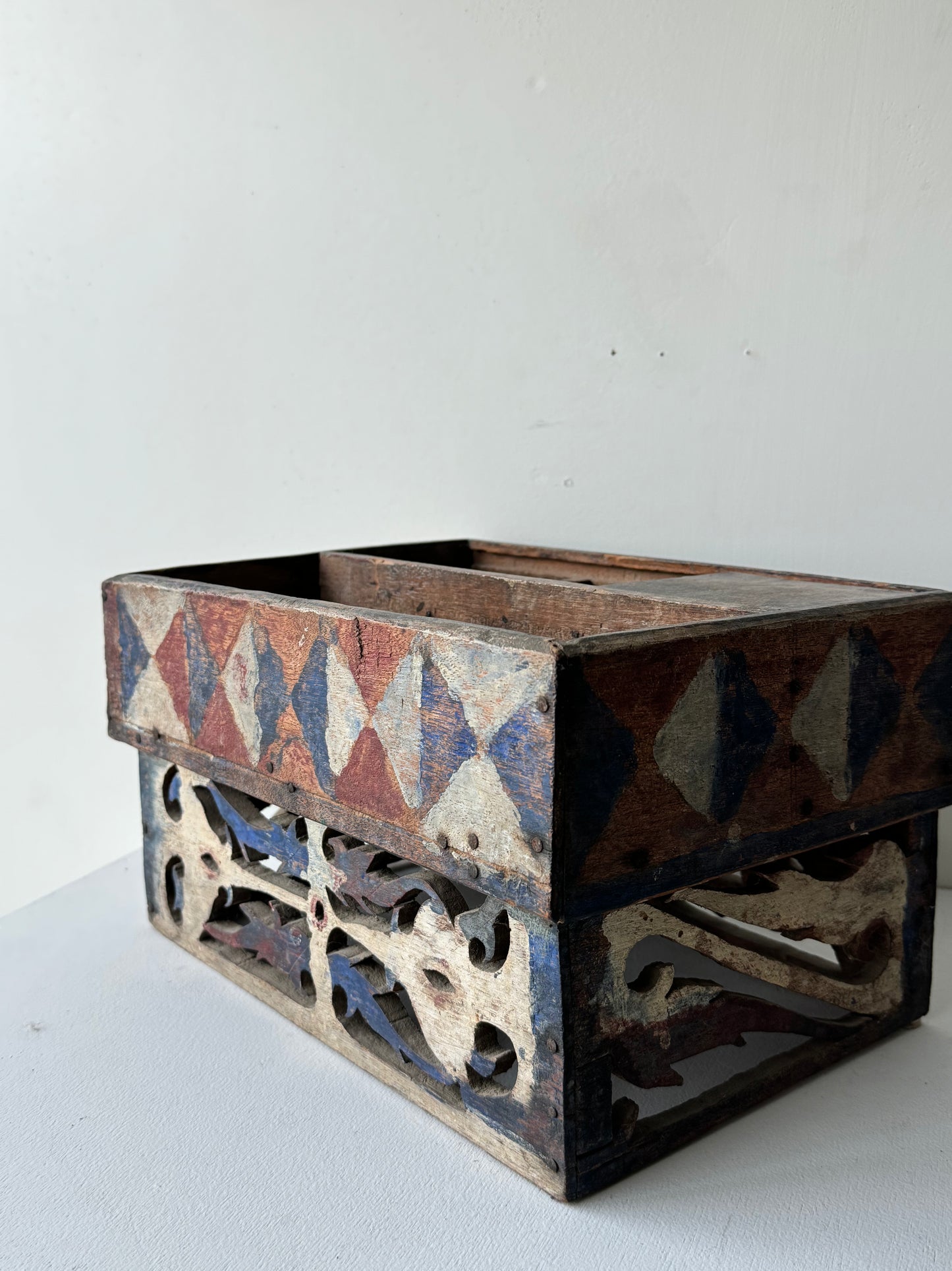 Harlequin Painted Tool Box