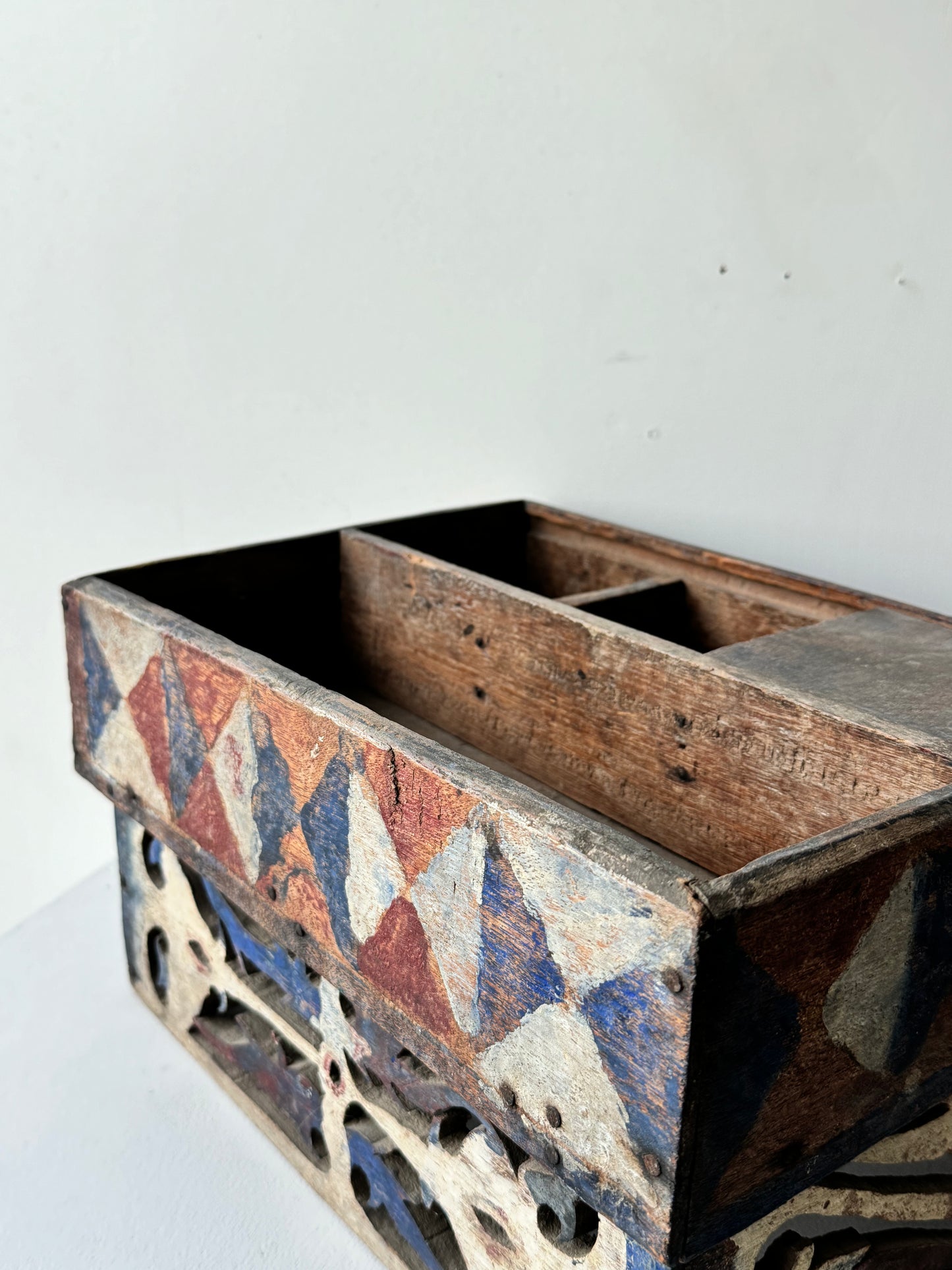 Harlequin Painted Tool Box