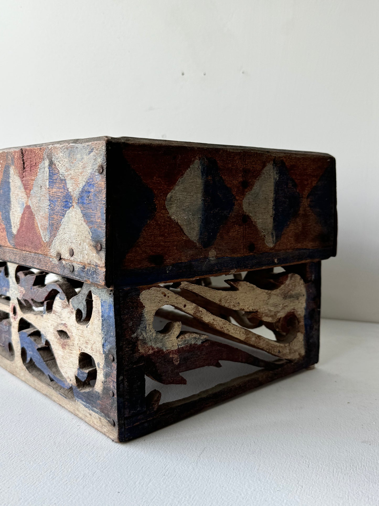 Harlequin Painted Tool Box