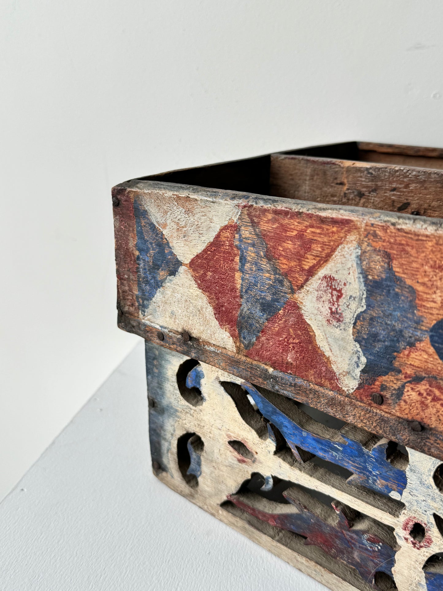 Harlequin Painted Tool Box