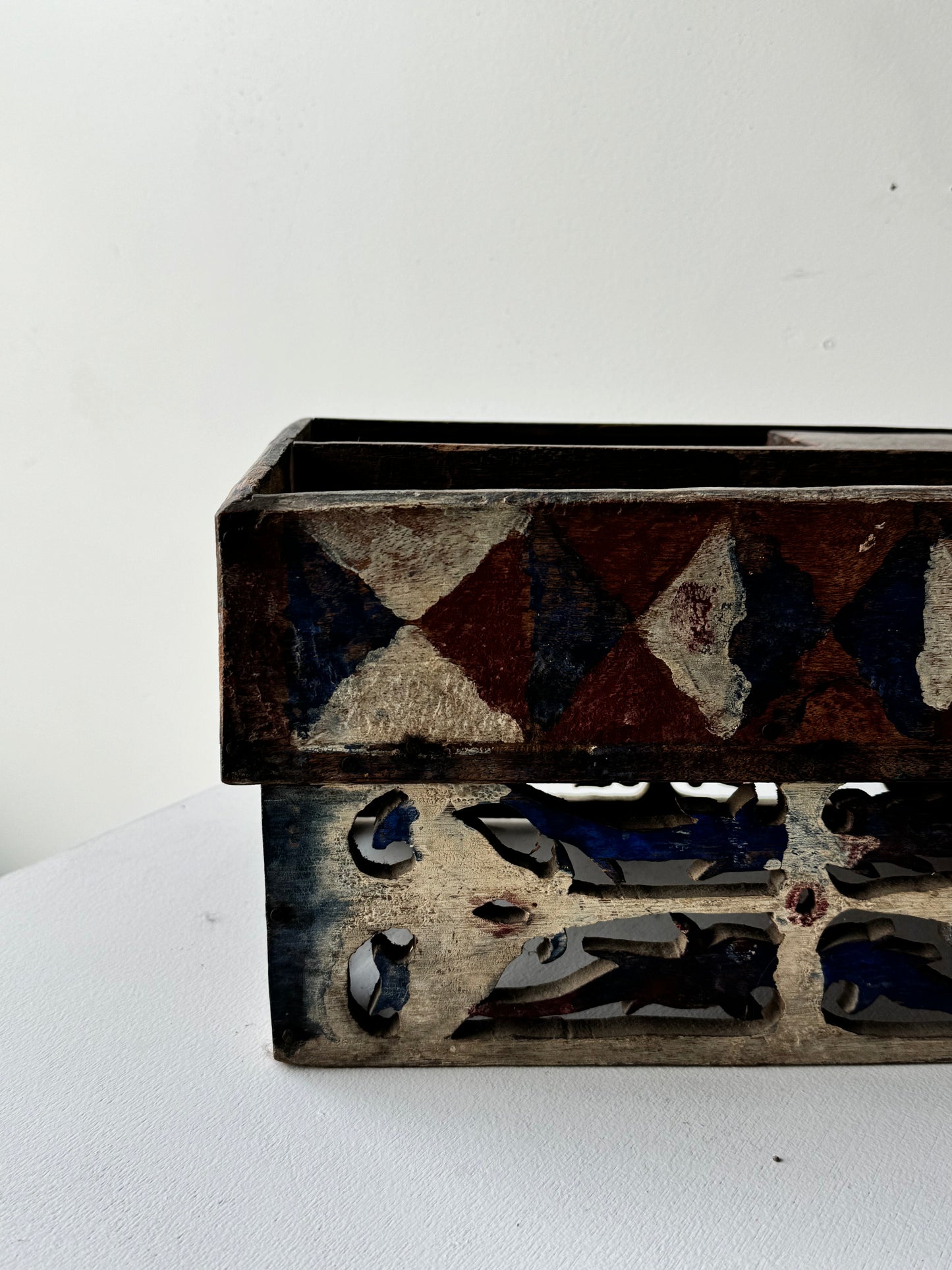 Harlequin Painted Tool Box