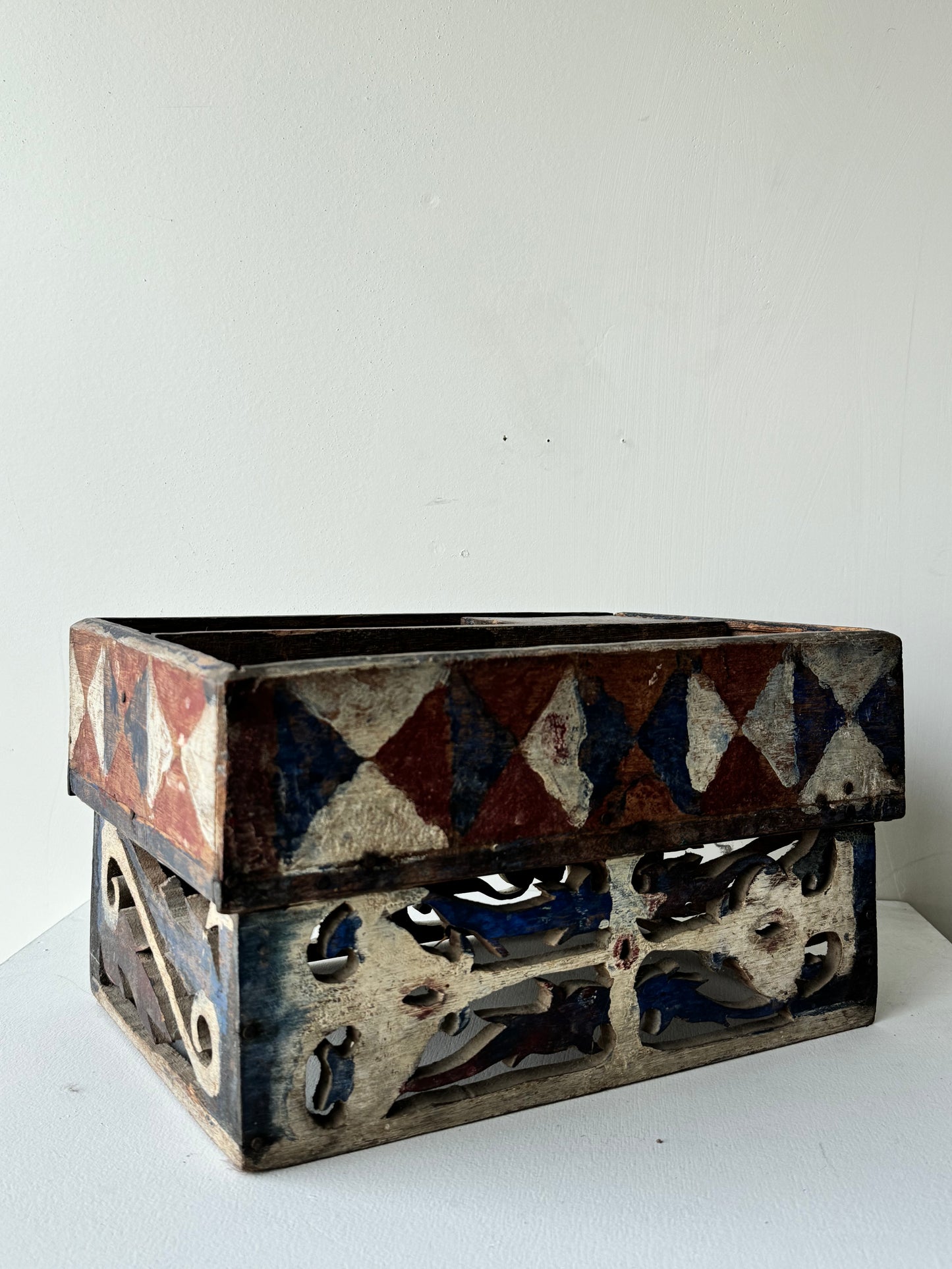 Harlequin Painted Tool Box