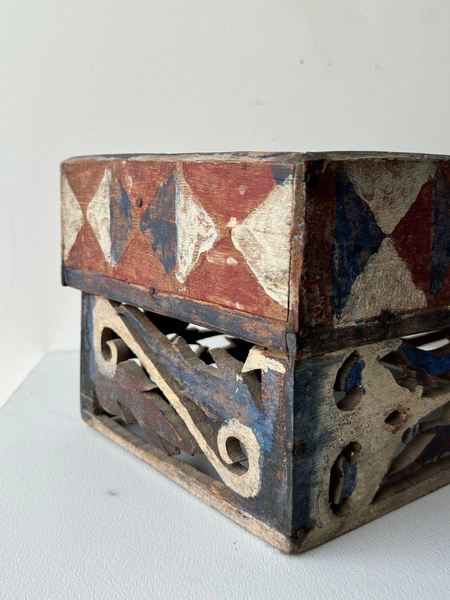 Harlequin Painted Tool Box