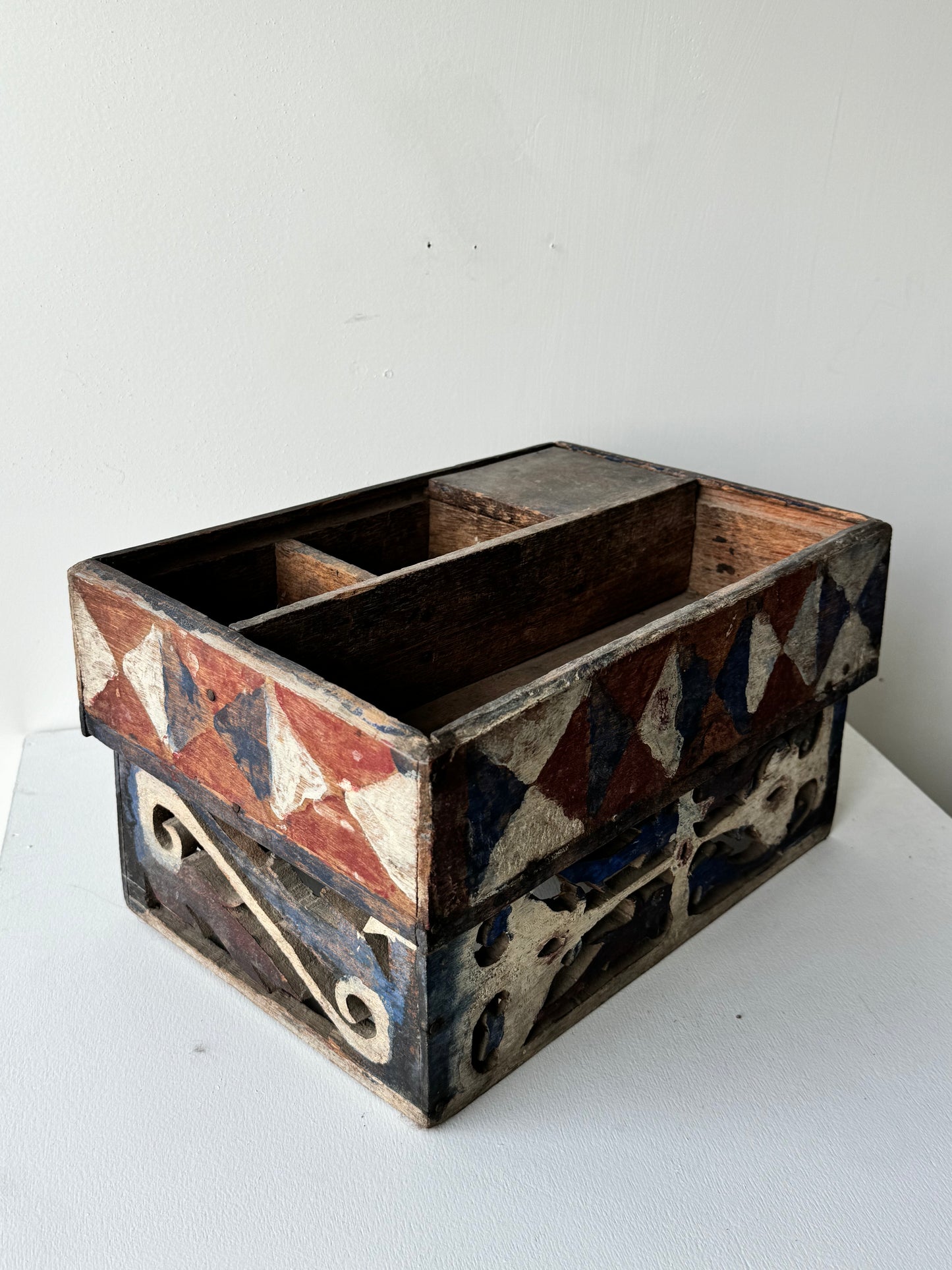 Harlequin Painted Tool Box