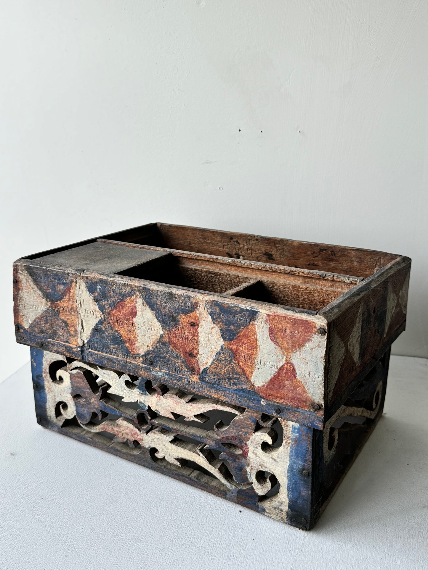 Harlequin Painted Tool Box